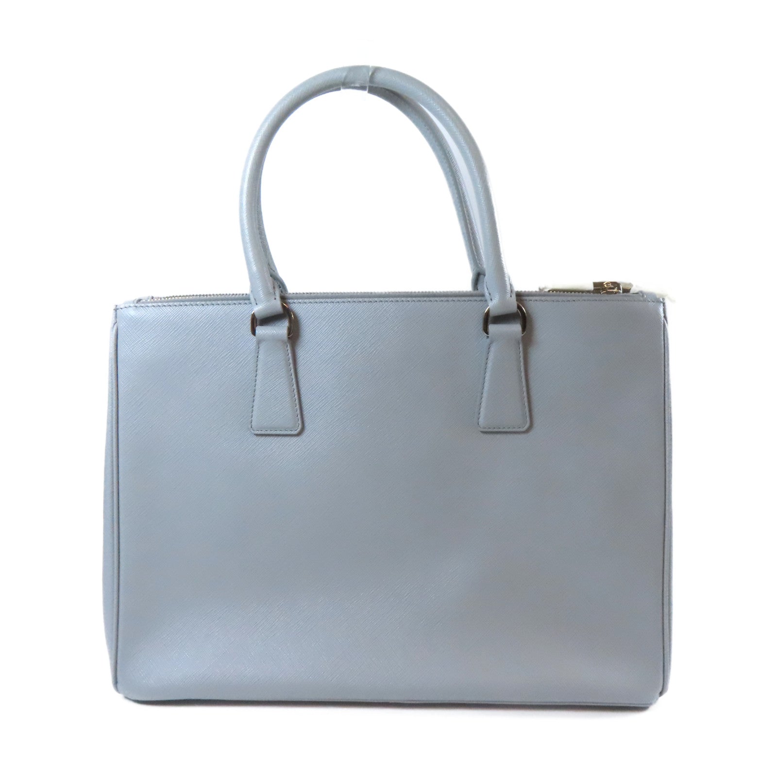 PRADA 【激減優惠】牛皮皮革Galleria Handbag銀扣手挽肩背兩用袋灰色