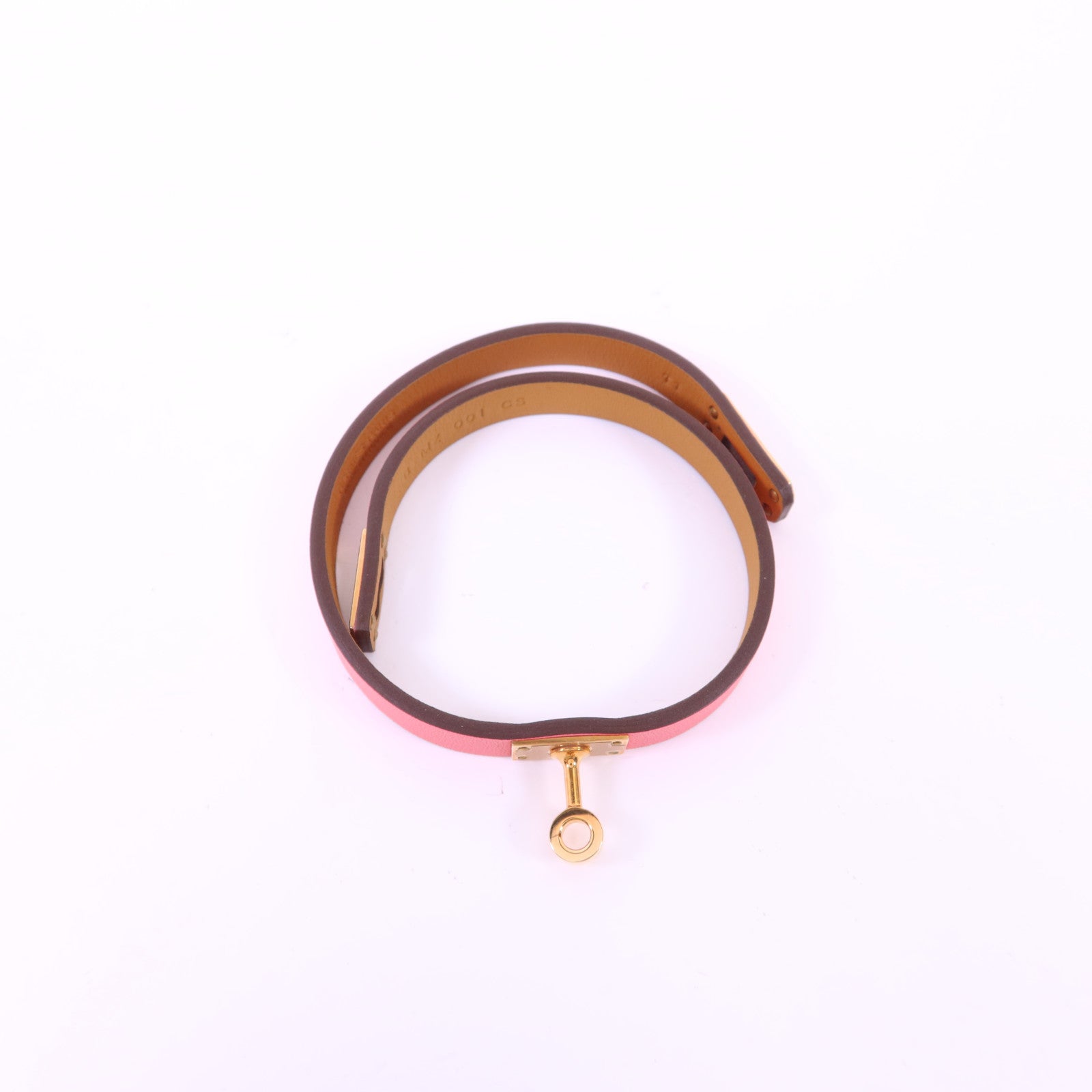 HERMES 【激減優惠】Swift皮革Mini Kelly Double Tour Bracelet金扣手鐲