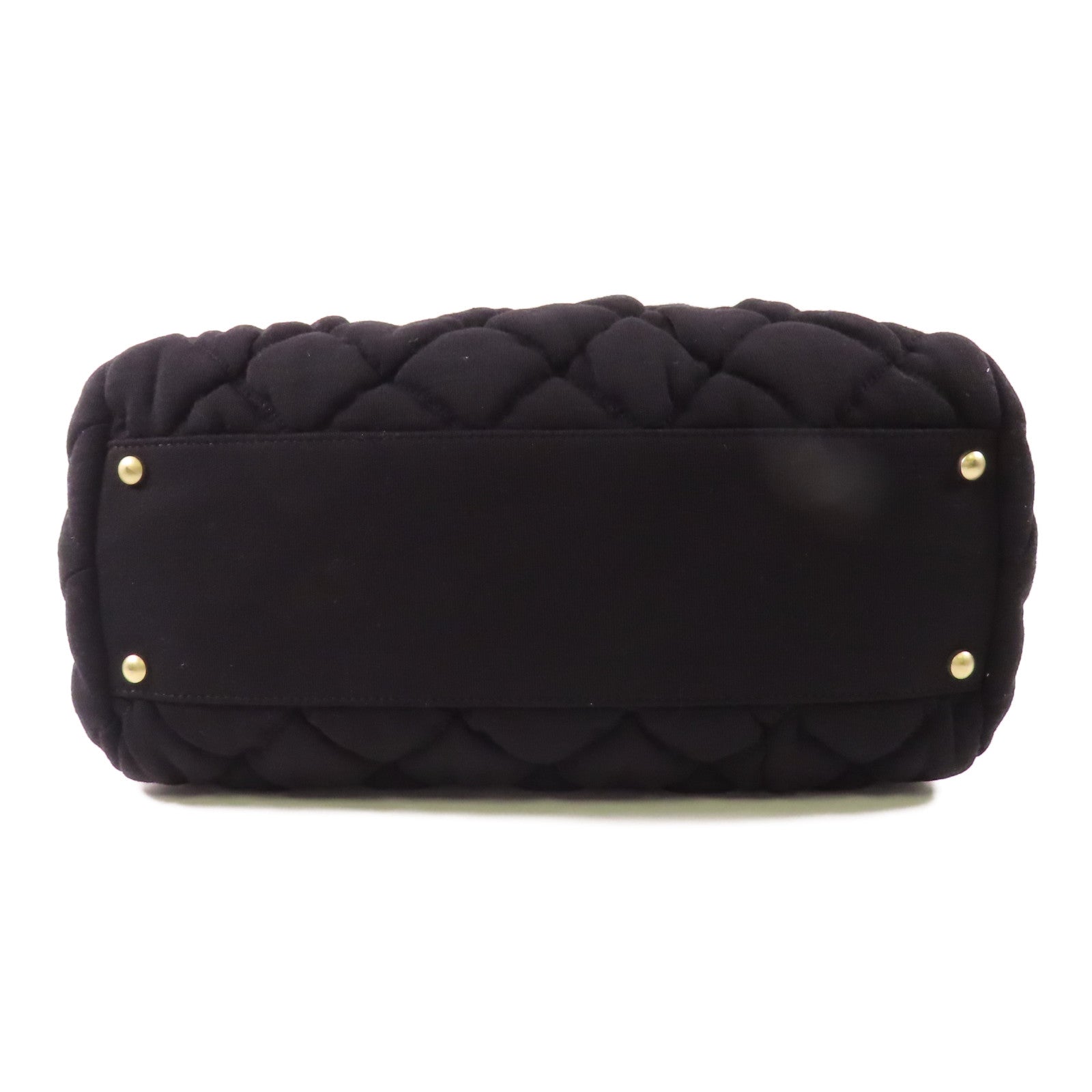 CHANEL 布料Bubble Bowler Bag銀扣鏈帶肩背袋