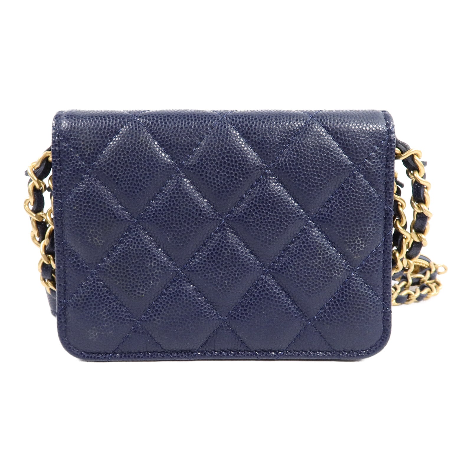 CHANEL 牛皮皮革Card Holder Chain鏈帶肩背袋