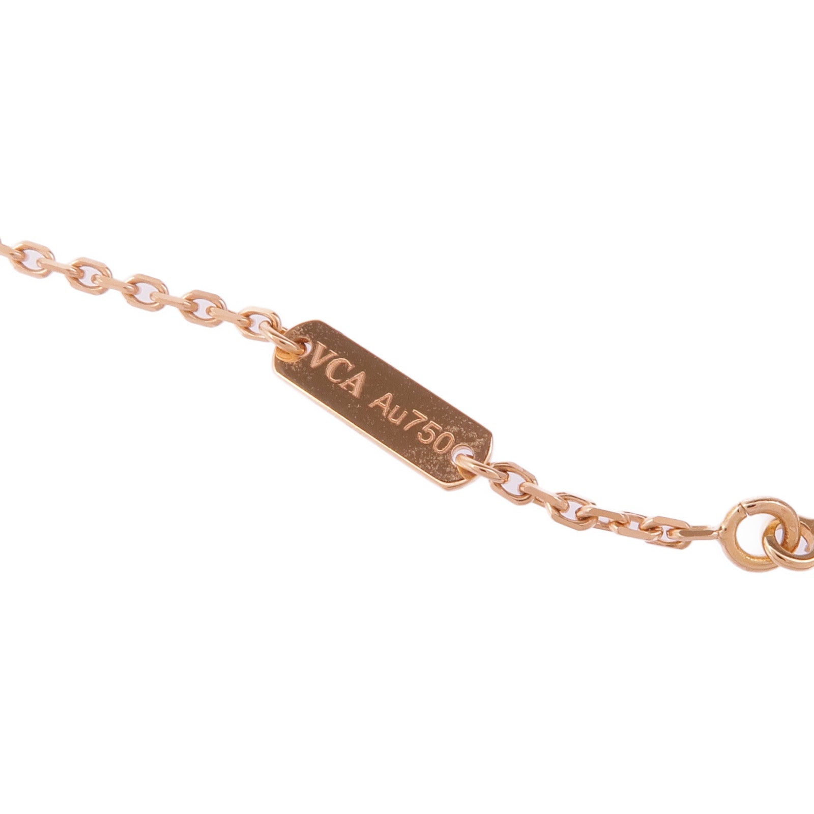 Van Cleef & Arpels 18K玫瑰金Vintage Alhambra Pendant鑽石項鍊