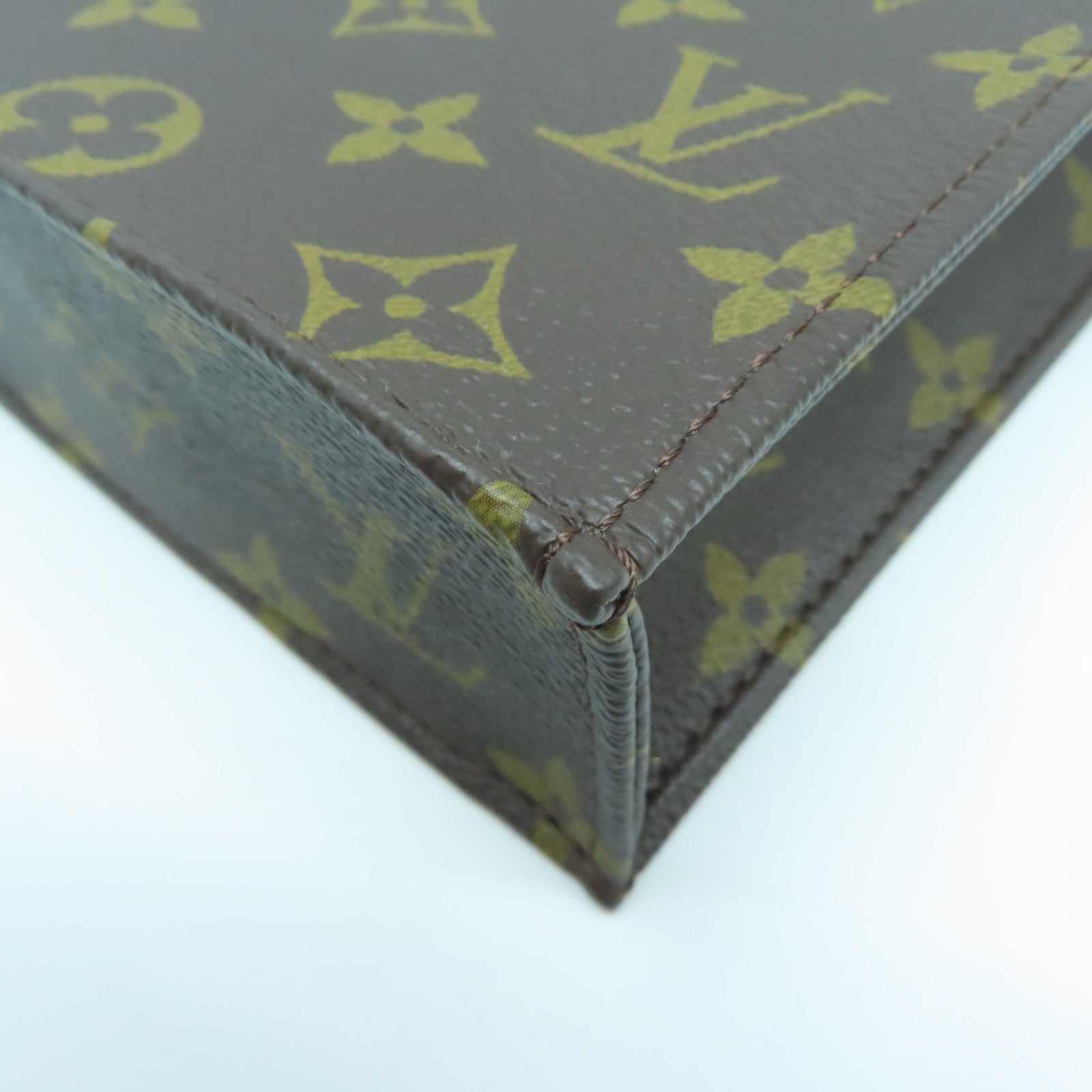 LOUIS VUITTON **【激減優惠】Monogram Petit Sac Plat金扣手挽肩背兩用袋啡色