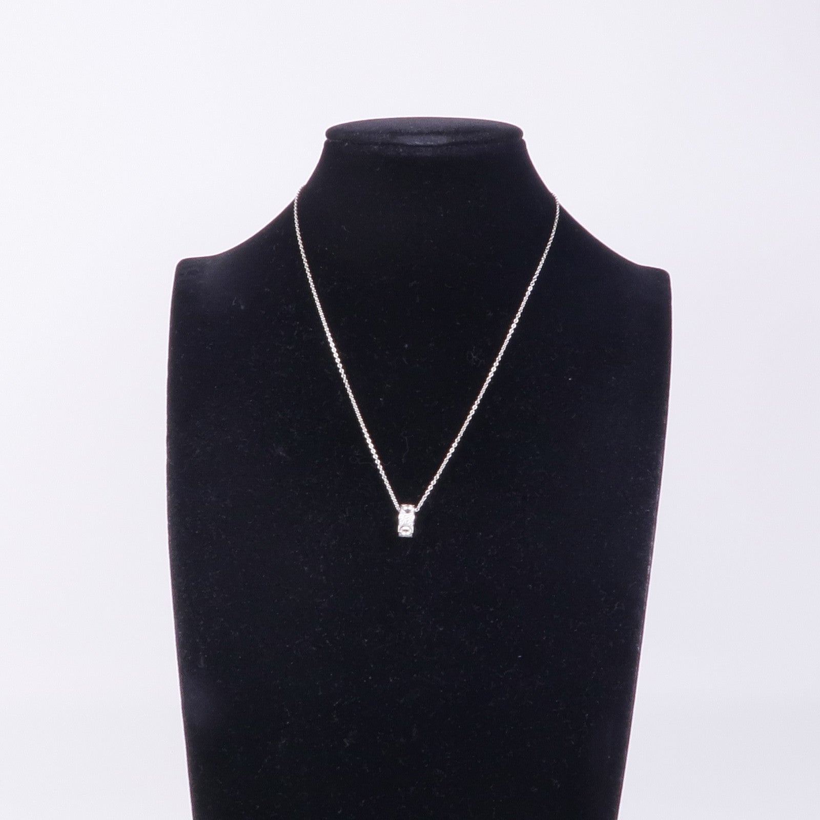 LOUIS VUITTON 18K白金Empreinte Pendant鑽石項鍊