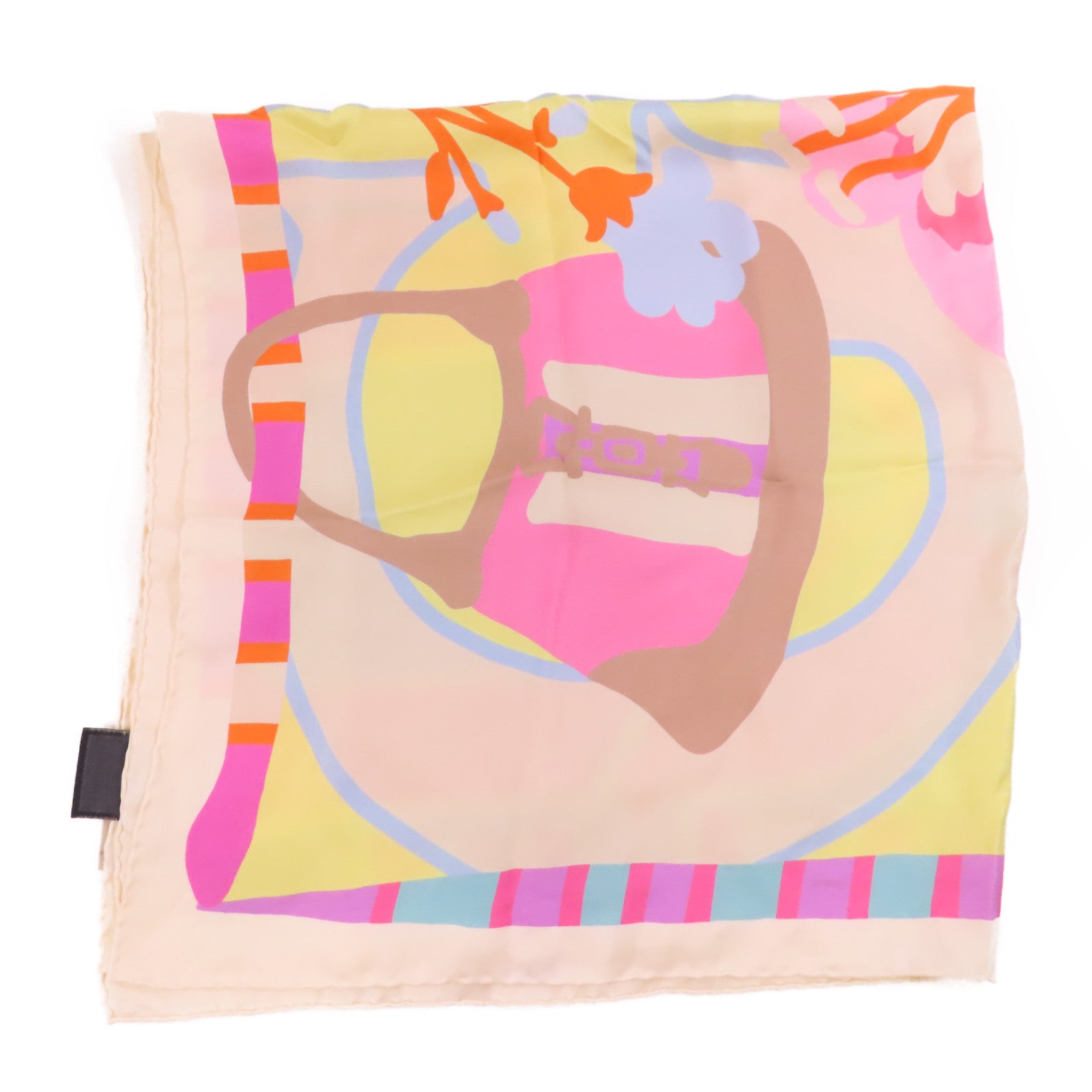 GUCCI 絲質Guccissimo Scarf 90x90圍巾米色