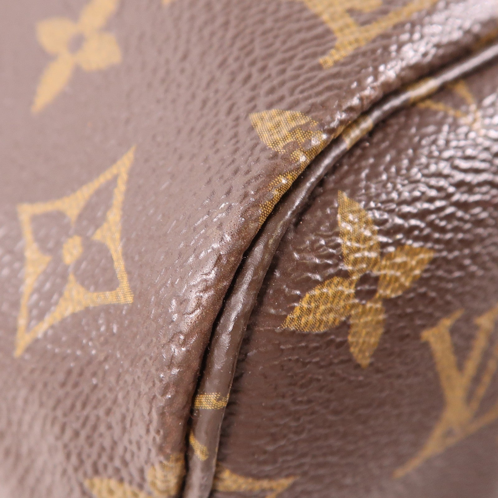 LOUIS VUITTON Monogram Neverfull MM金扣手挽袋