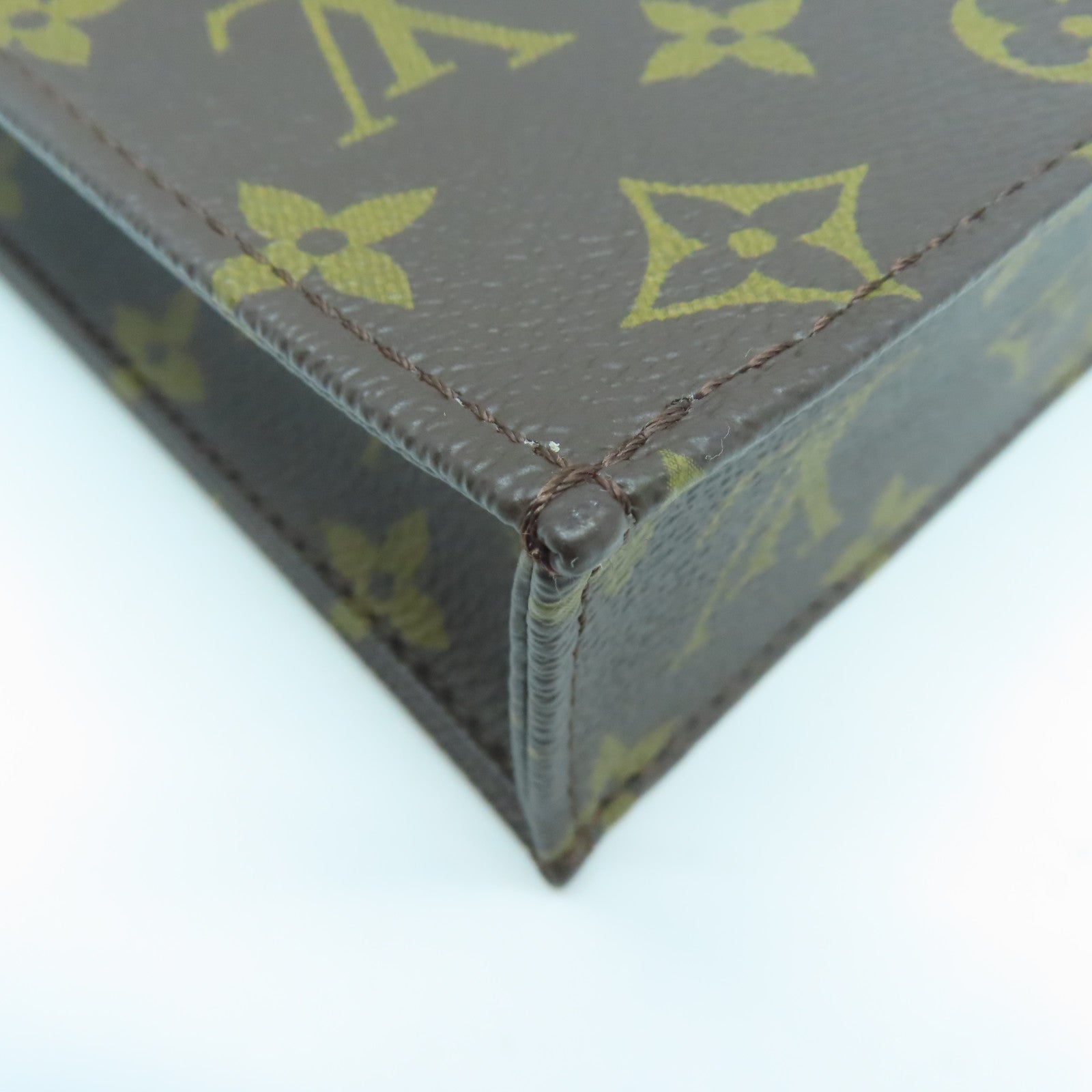 LOUIS VUITTON **【激減優惠】Monogram Petit Sac Plat金扣手挽肩背兩用袋啡色