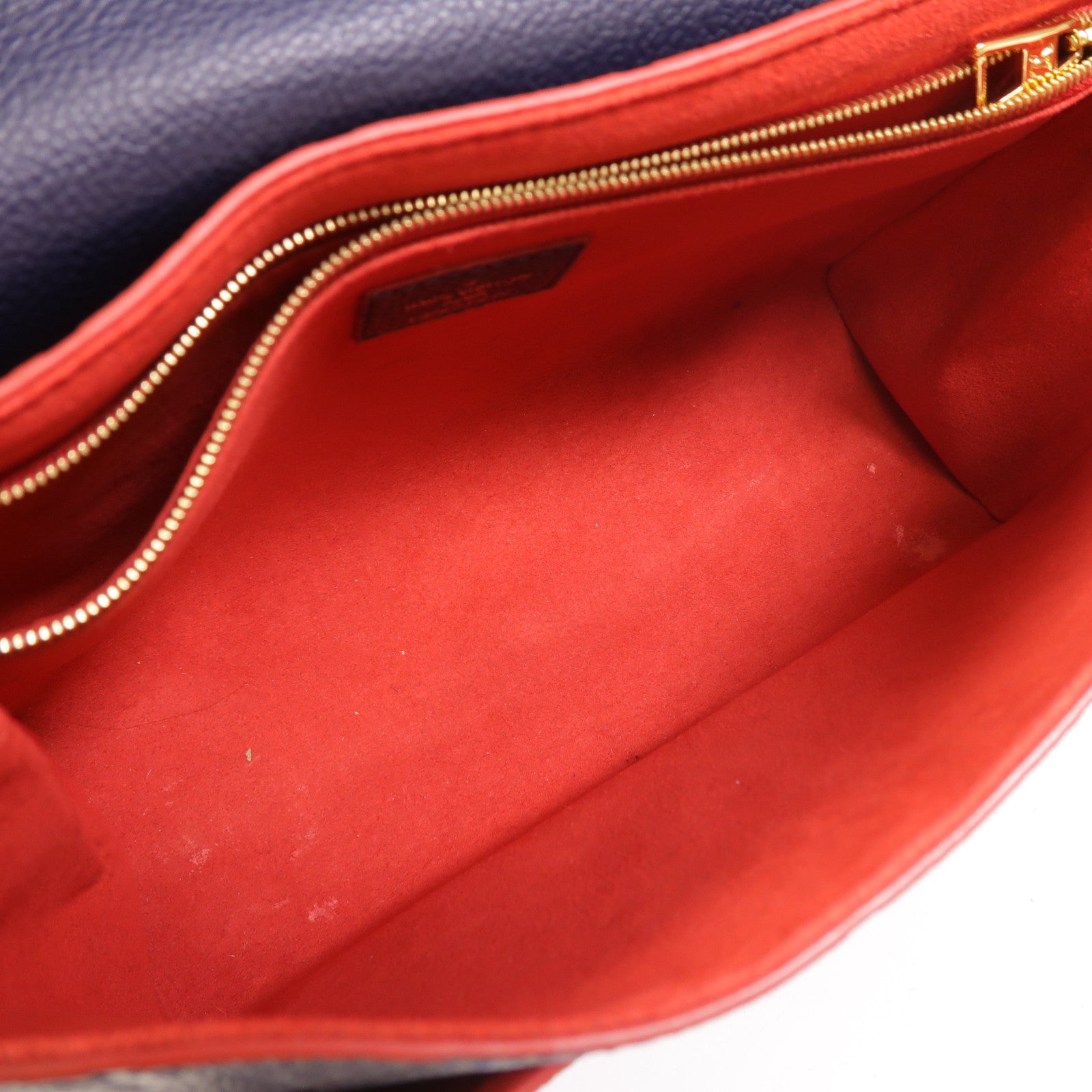 LOUIS VUITTON Monogram Empreinte Vavin PM金扣肩背袋深藍色