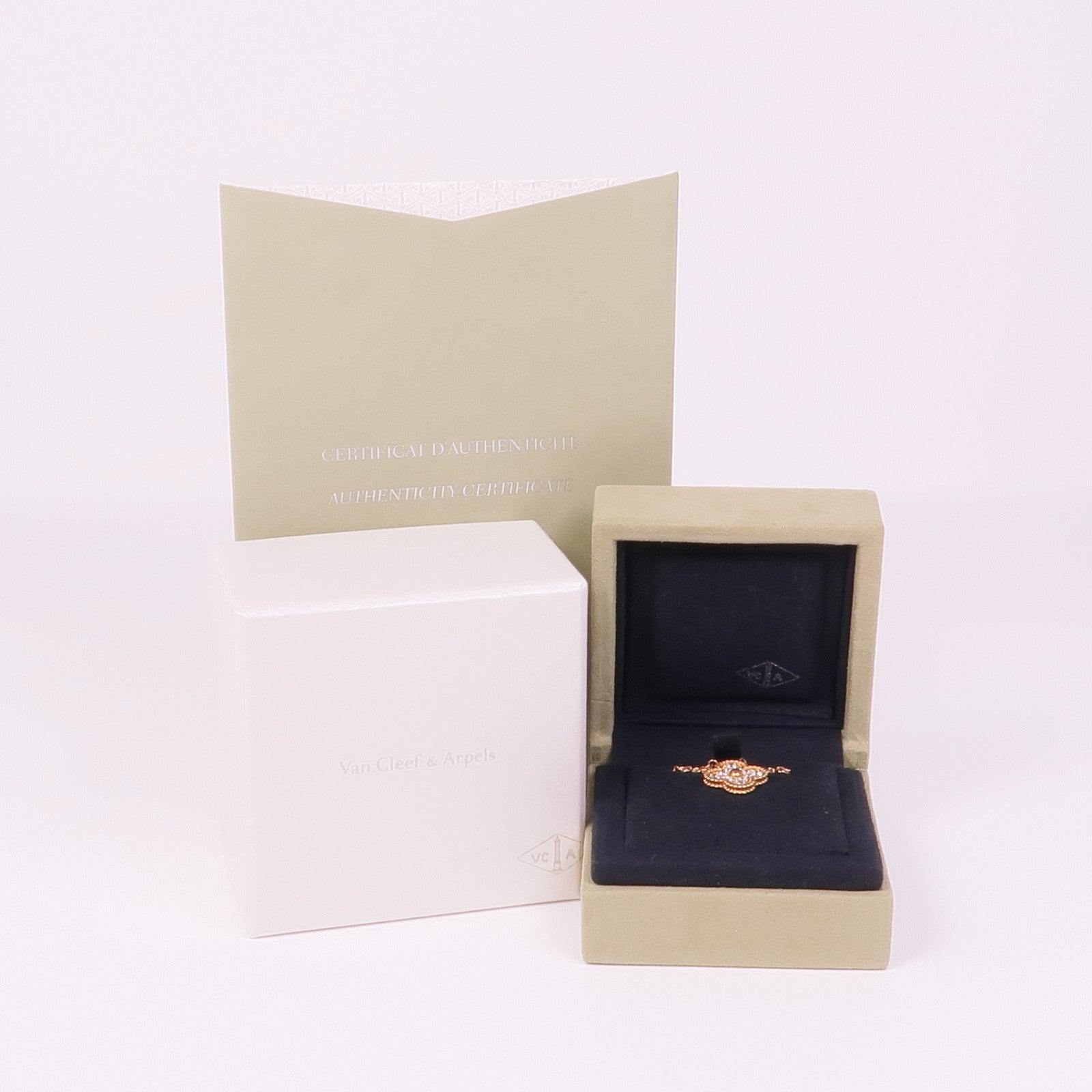 Van Cleef & Arpels 18K玫瑰金Vintage Alhambra Pendant鑽石項鍊