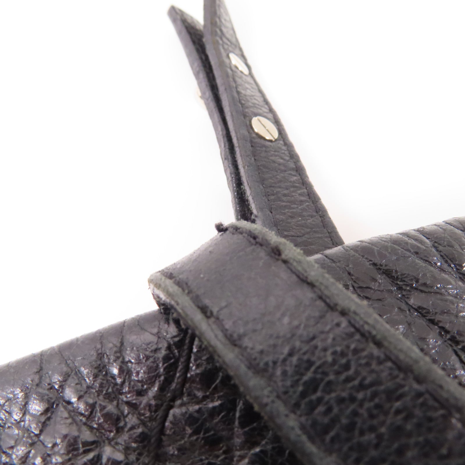 CHANEL 牛皮皮革Shoulder Bag銀扣肩背袋