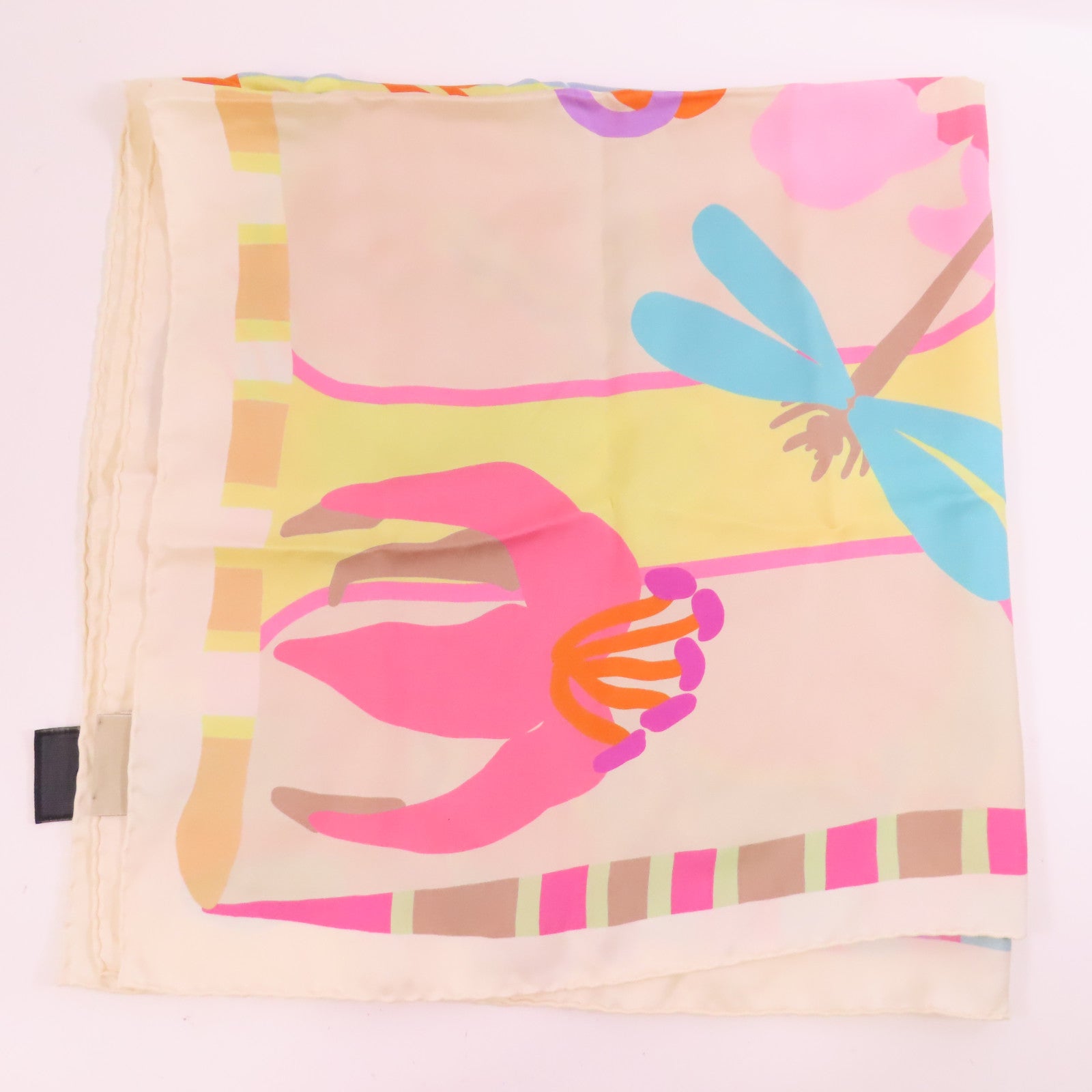 GUCCI 絲質Guccissimo Scarf 90x90圍巾米色