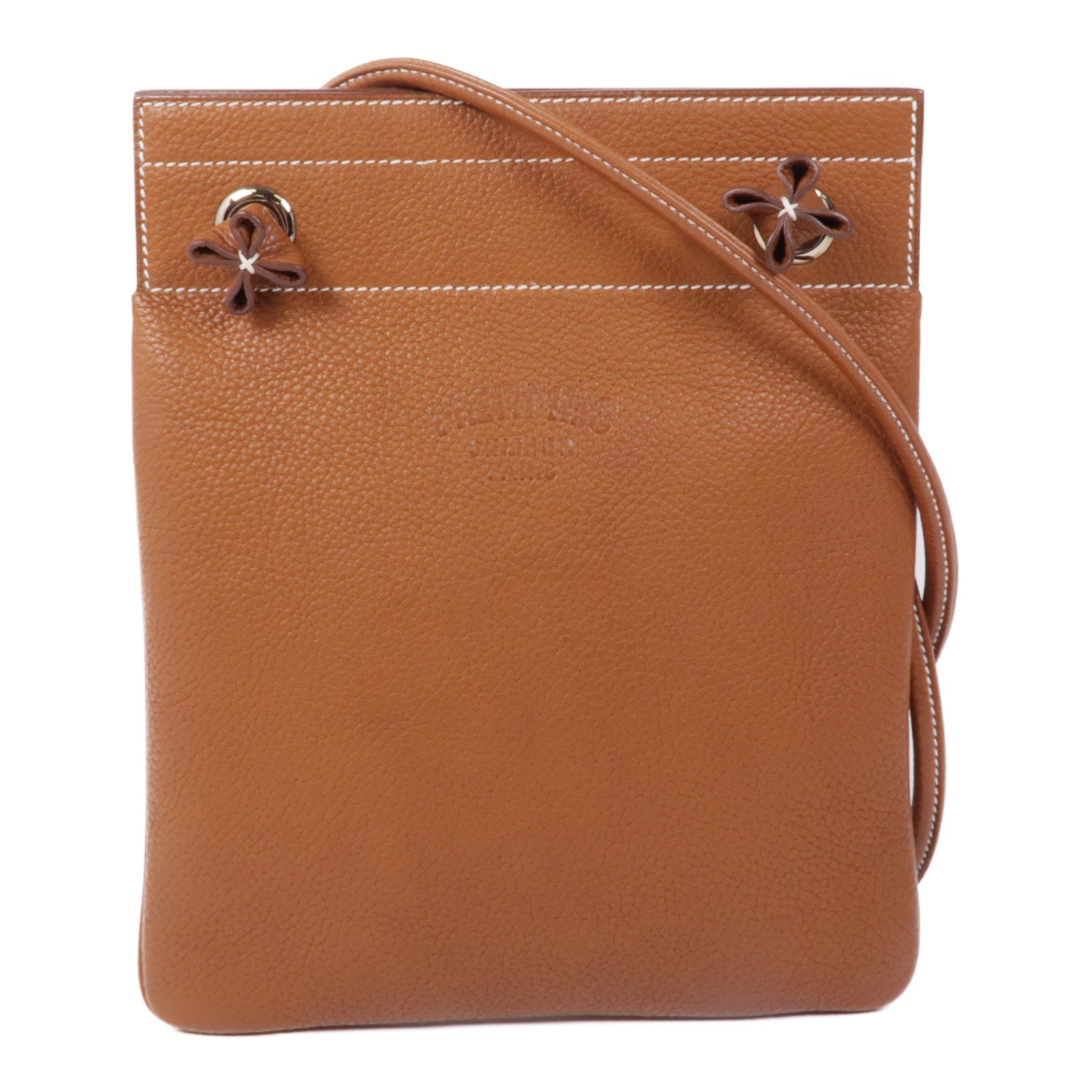 HERMES Barenia Aline銀扣肩背袋