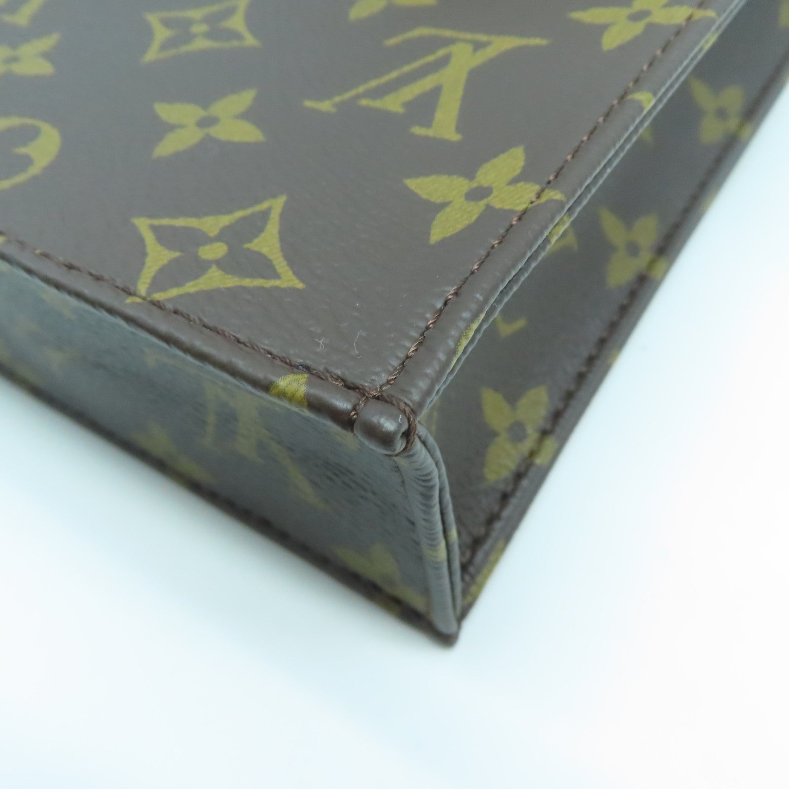 LOUIS VUITTON **【激減優惠】Monogram Petit Sac Plat金扣手挽肩背兩用袋啡色