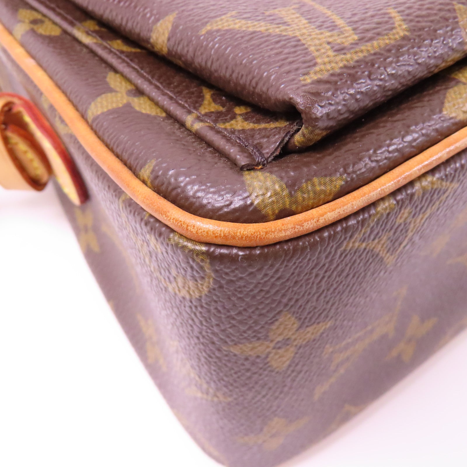 LOUIS VUITTON Monogram Viva Cite MM金扣肩背袋啡色