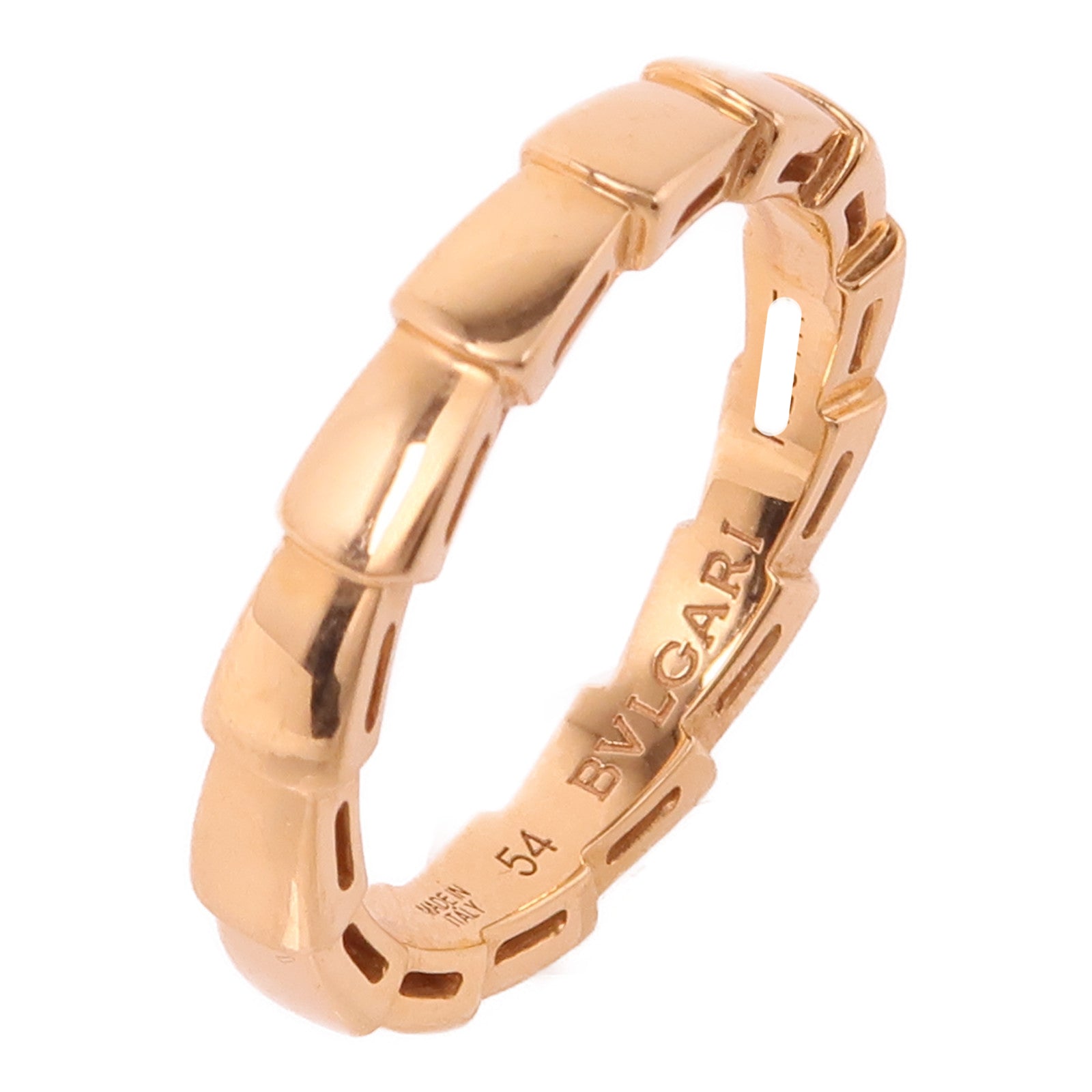 BVLGARI 18K玫瑰金Serpenti Ring戒指Bvlgari#54/US#6.75