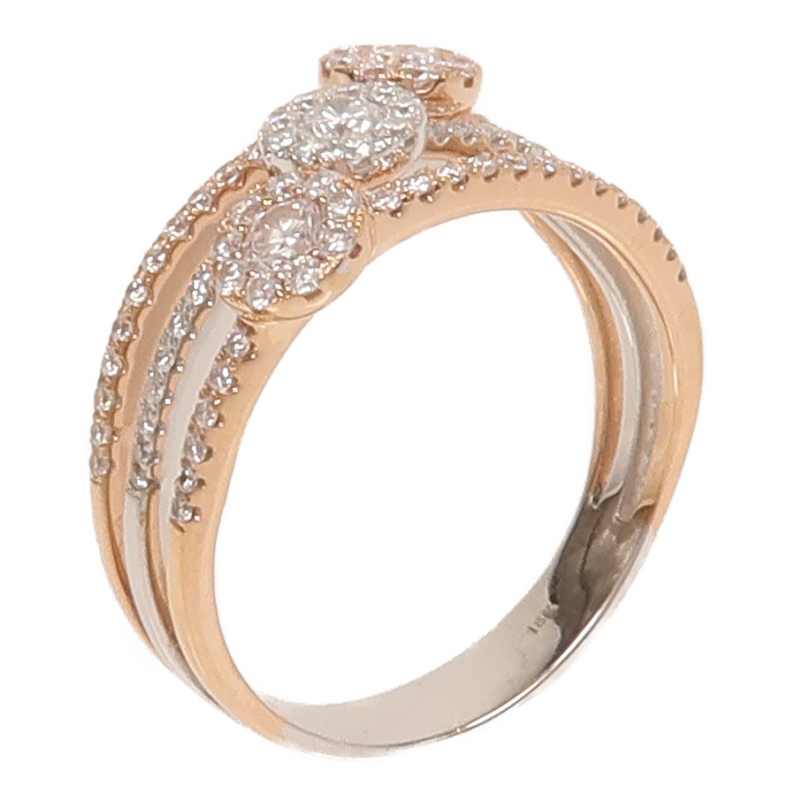 JEWELRY 18K白金/玫瑰金Diamond Ring鑽石戒指US#9.25