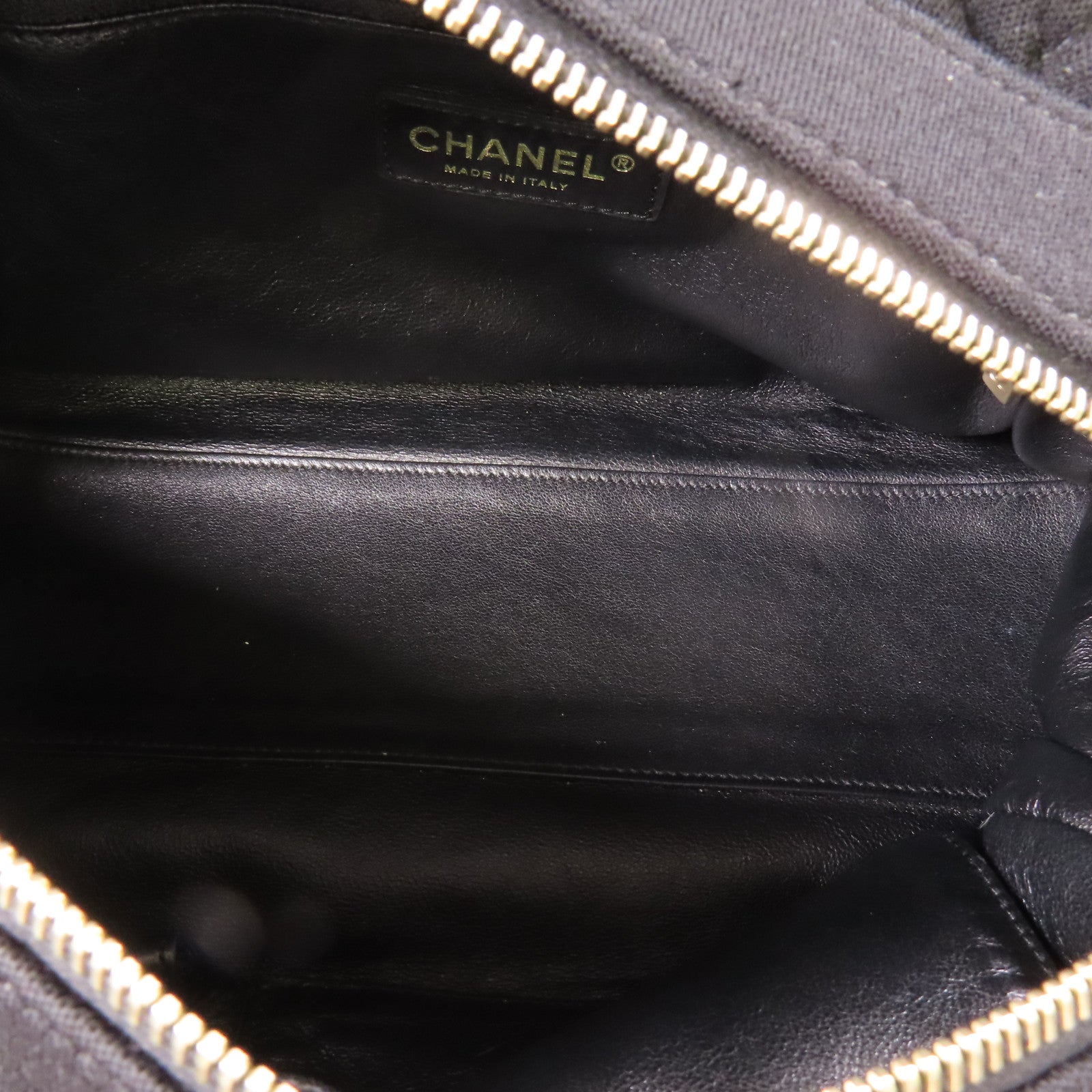 CHANEL 布料Bubble Bowler Bag銀扣鏈帶肩背袋