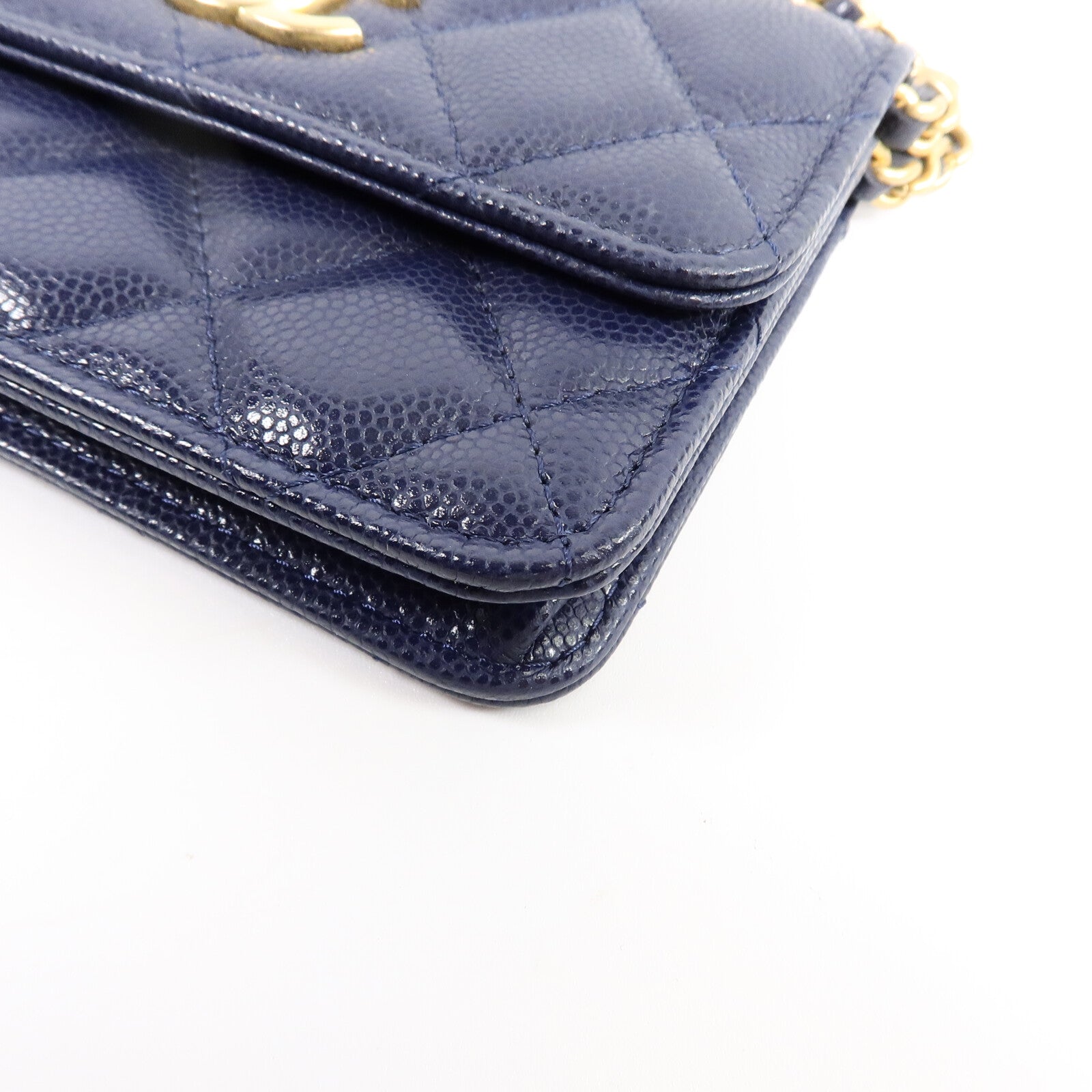 CHANEL 牛皮皮革Card Holder Chain鏈帶肩背袋