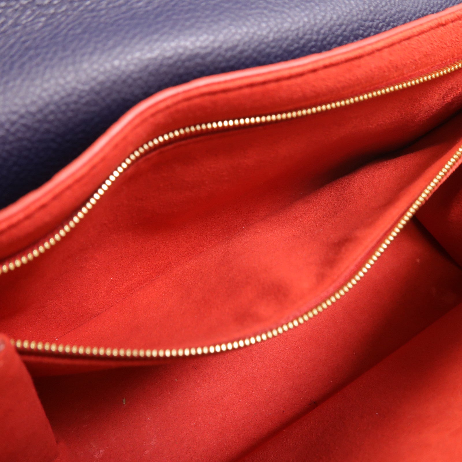 LOUIS VUITTON Monogram Empreinte Vavin PM金扣肩背袋深藍色