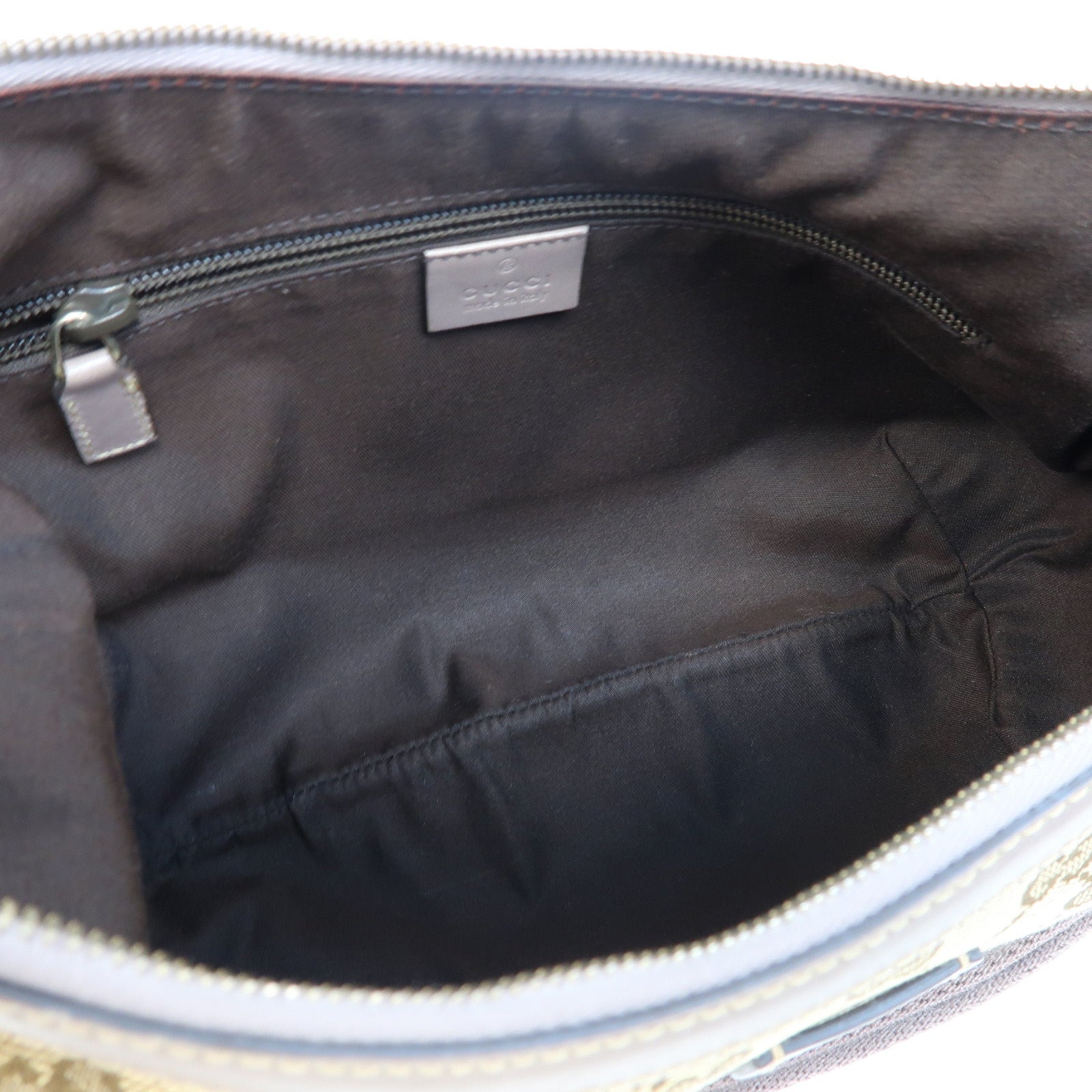 GUCCI 帆布Sherry Line Shoulder Bag金扣肩背袋啡色/粉紅色