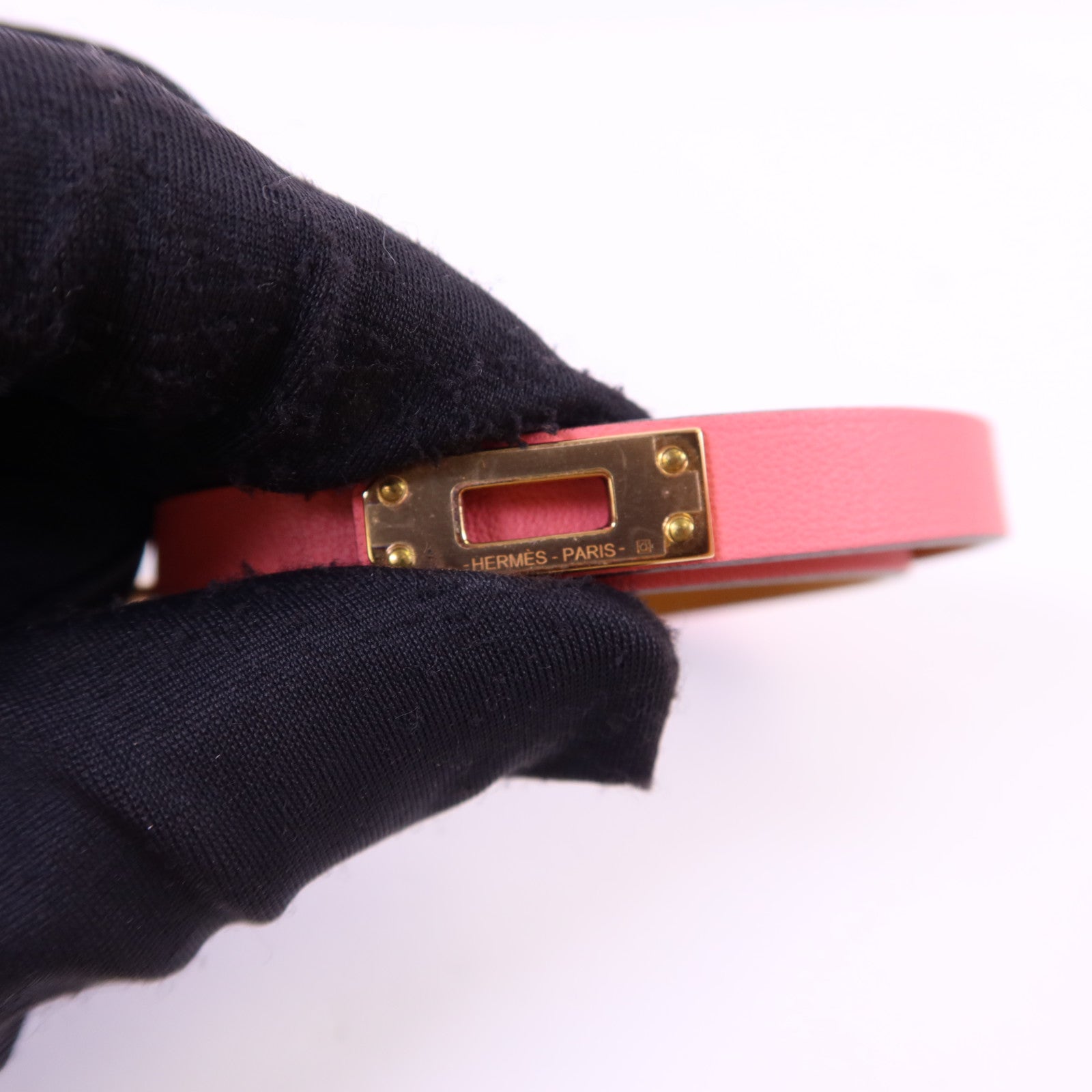 HERMES 【激減優惠】Swift皮革Mini Kelly Double Tour Bracelet金扣手鐲