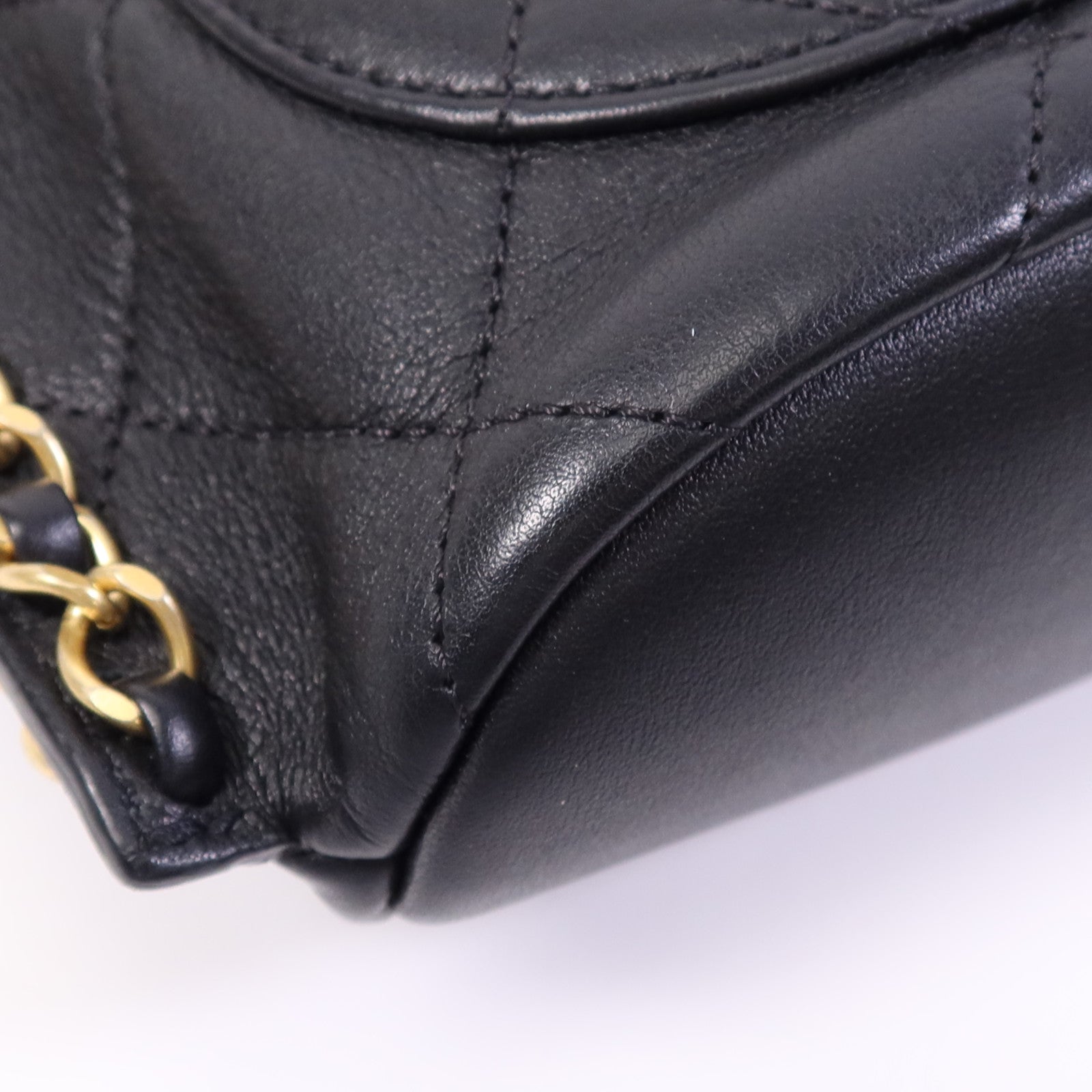 CHANEL 牛皮皮革Chain Shoulder Bag金扣鏈帶肩背袋