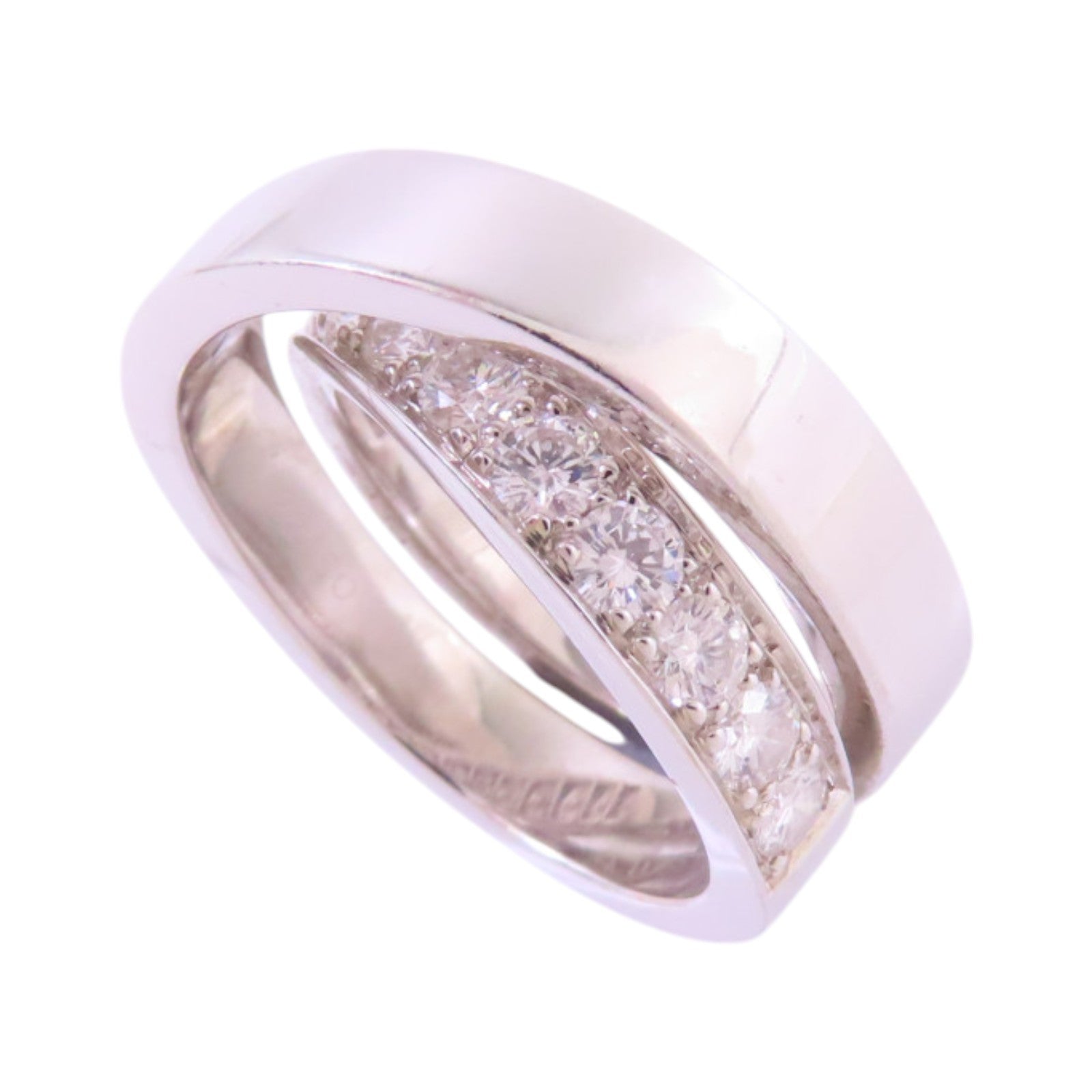 CARTIER 18K白金/鑽石Paris Nouvelle Vague Diamond Ring戒指#49/US#5