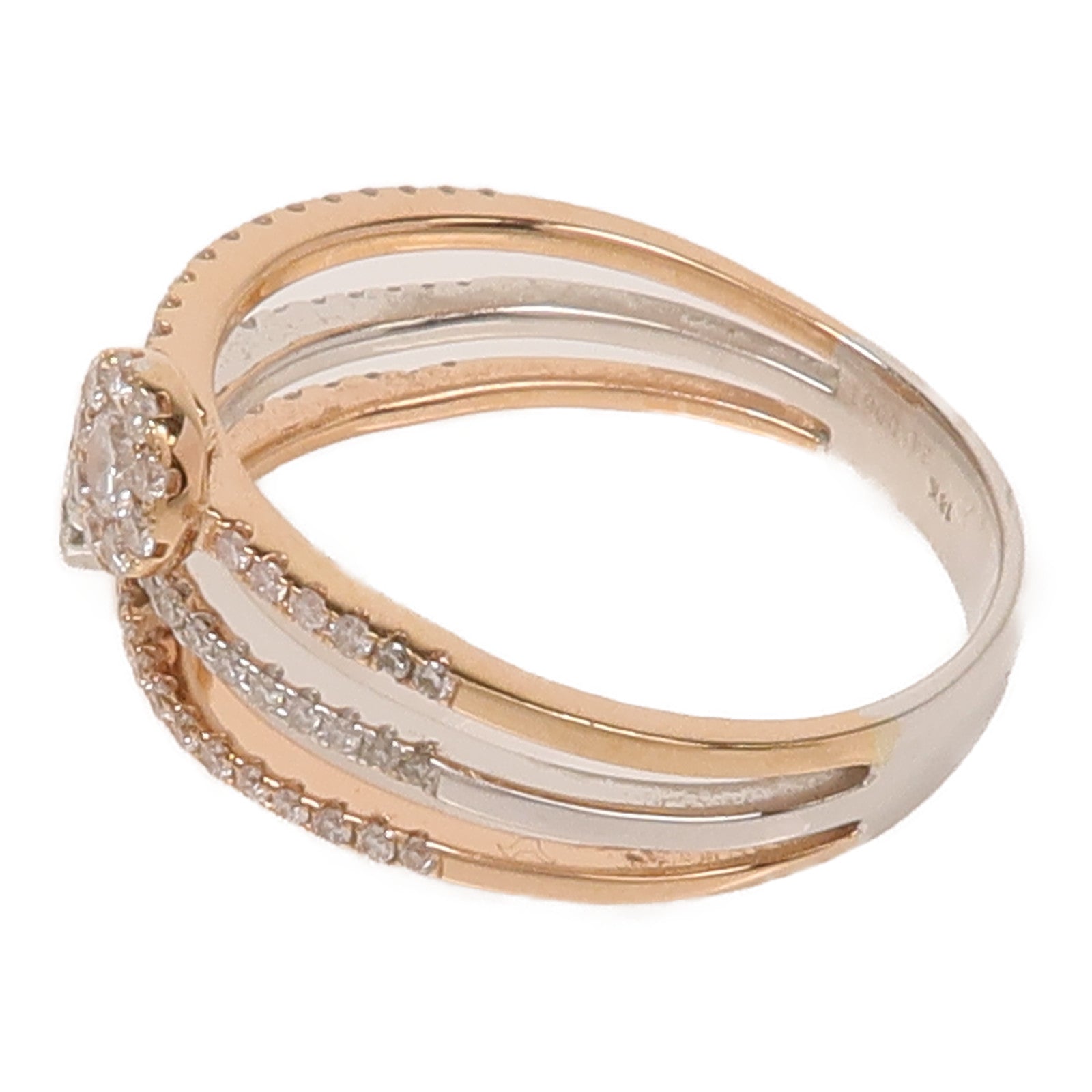 JEWELRY 18K白金/玫瑰金Diamond Ring鑽石戒指US#9.25