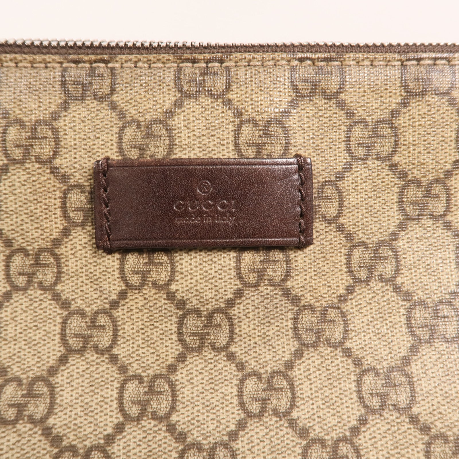 GUCCI GG帆布Shoulder Bag銀扣肩背袋