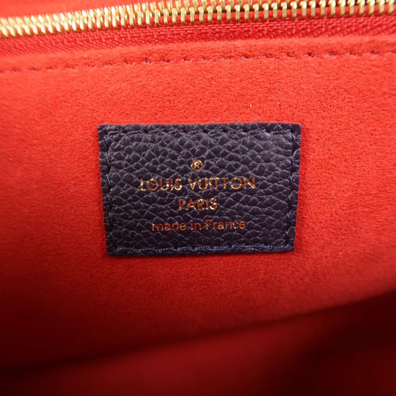 LOUIS VUITTON Monogram Empreinte Vavin PM金扣肩背袋深藍色