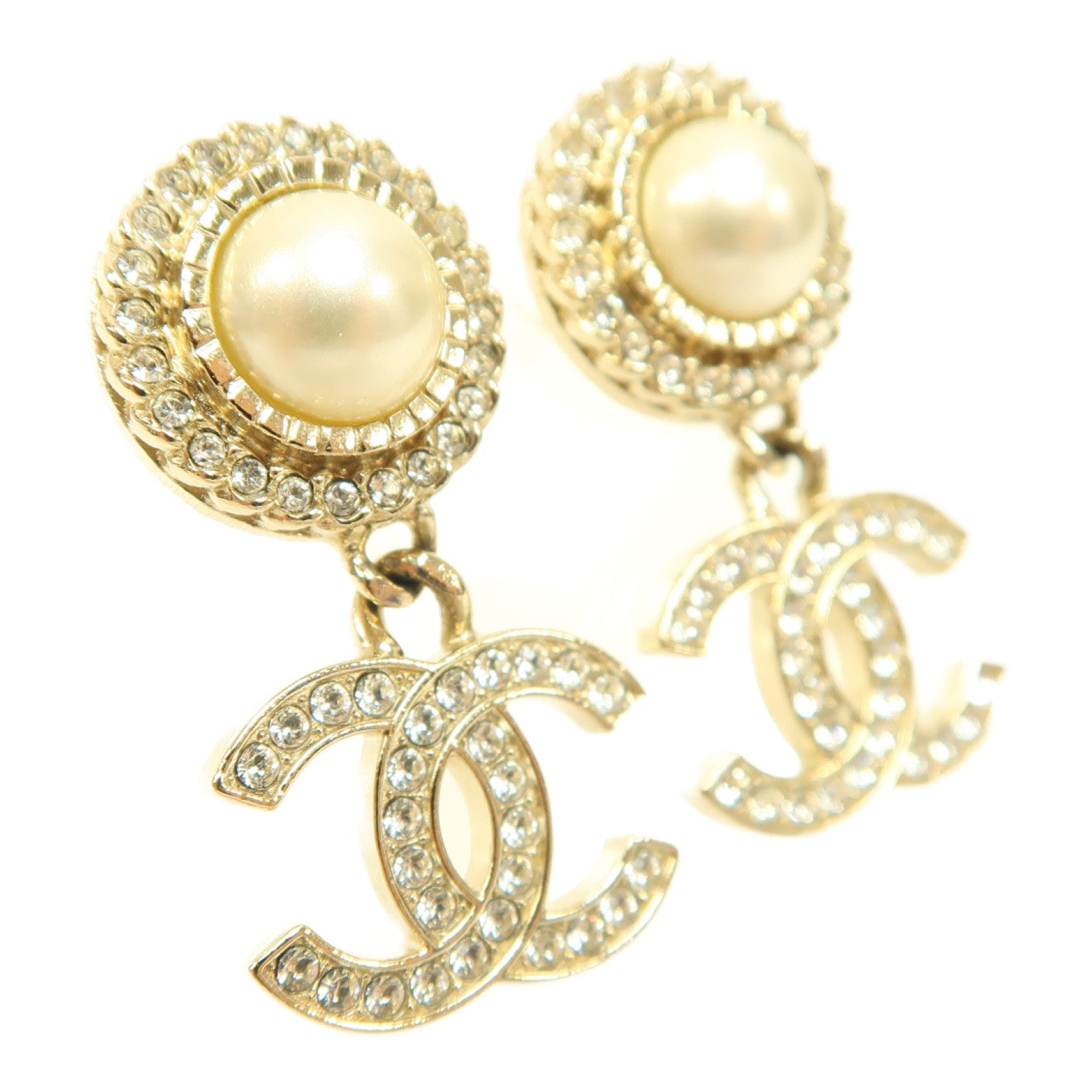 CHANEL 金屬Earring耳環金色