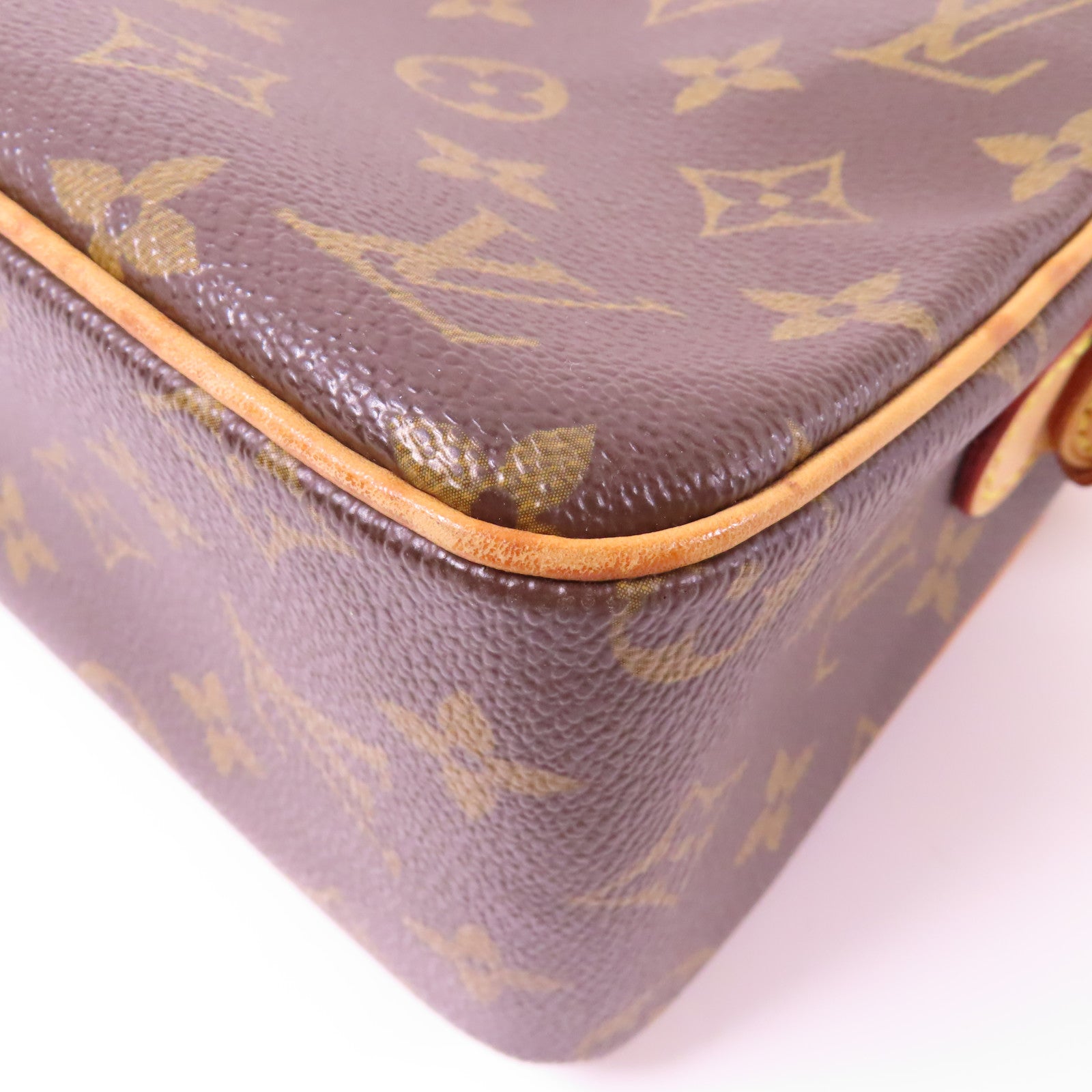 LOUIS VUITTON Monogram Viva Cite MM金扣肩背袋啡色