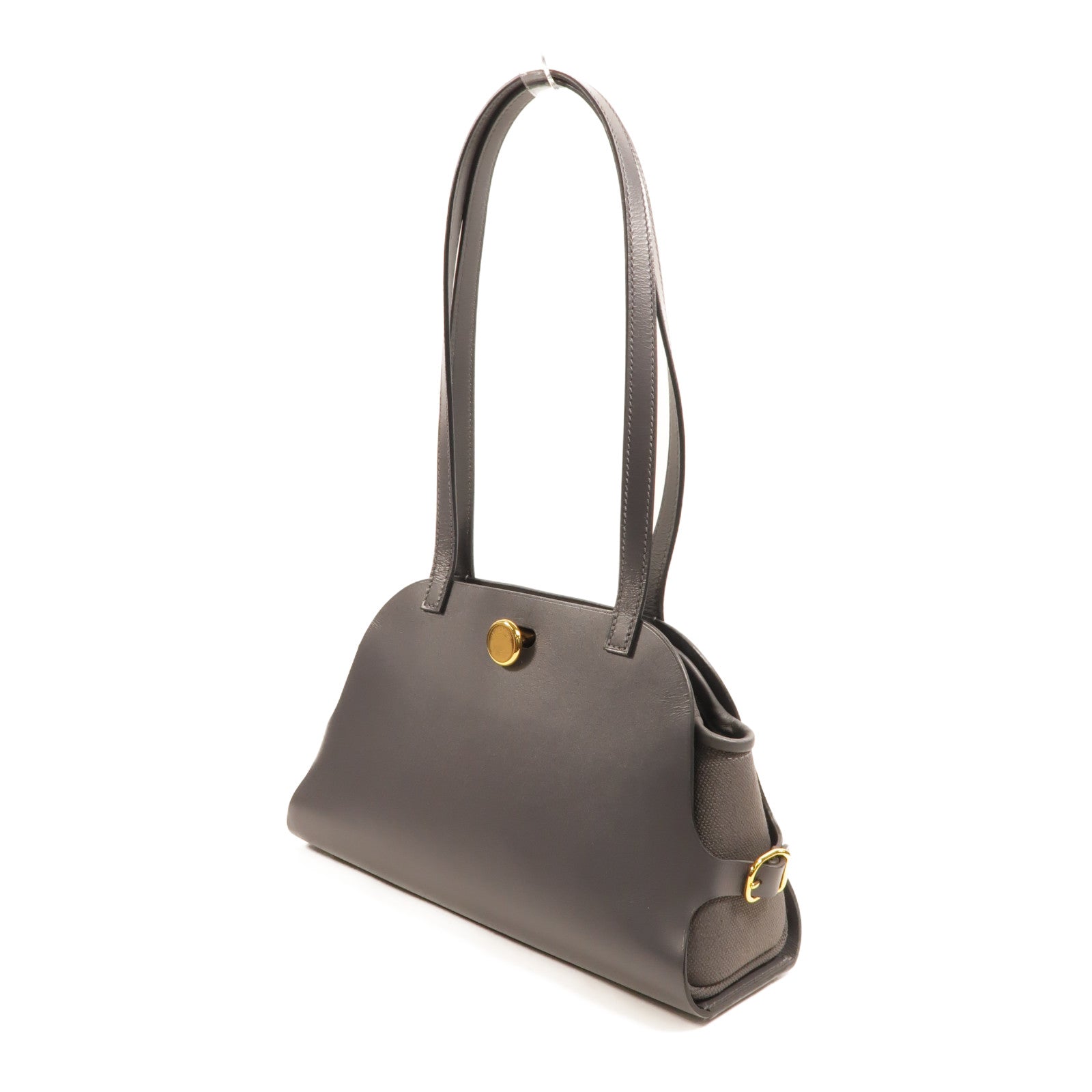 HERMES Swift皮革/Veau Hunt Tabiler Sellier肩背袋Ardoise
