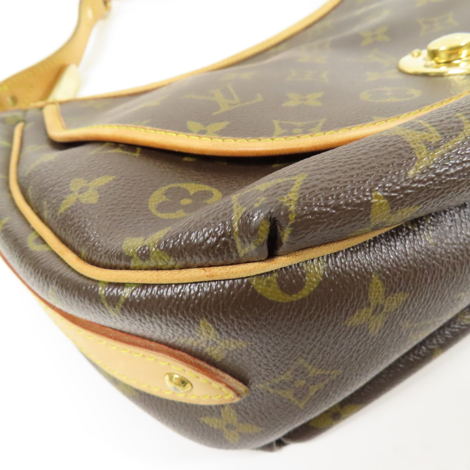 LOUIS VUITTON LV GHW Tulum PM Shoulder Bag M40076 Monogram Brown