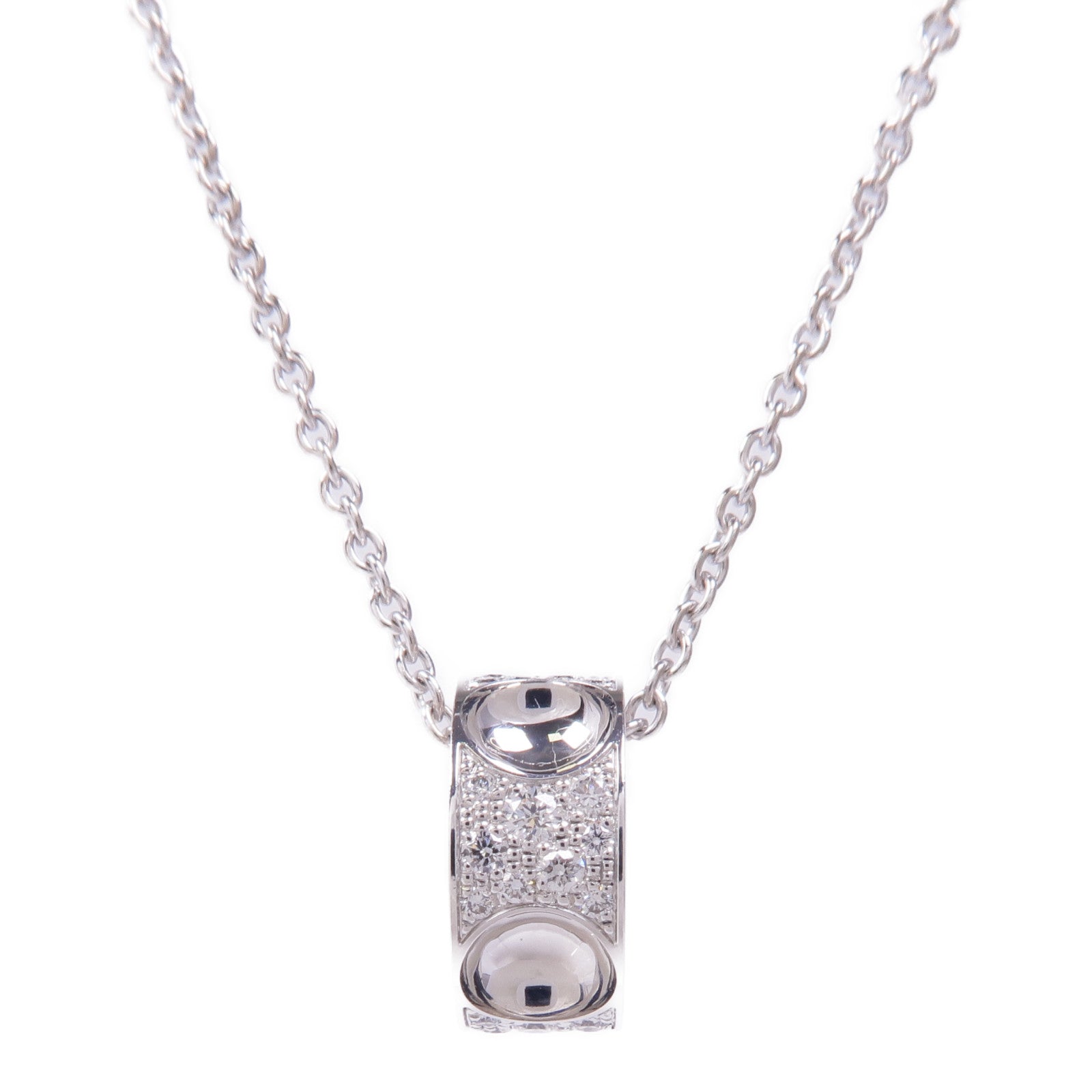 LOUIS VUITTON 18K白金Empreinte Pendant鑽石項鍊