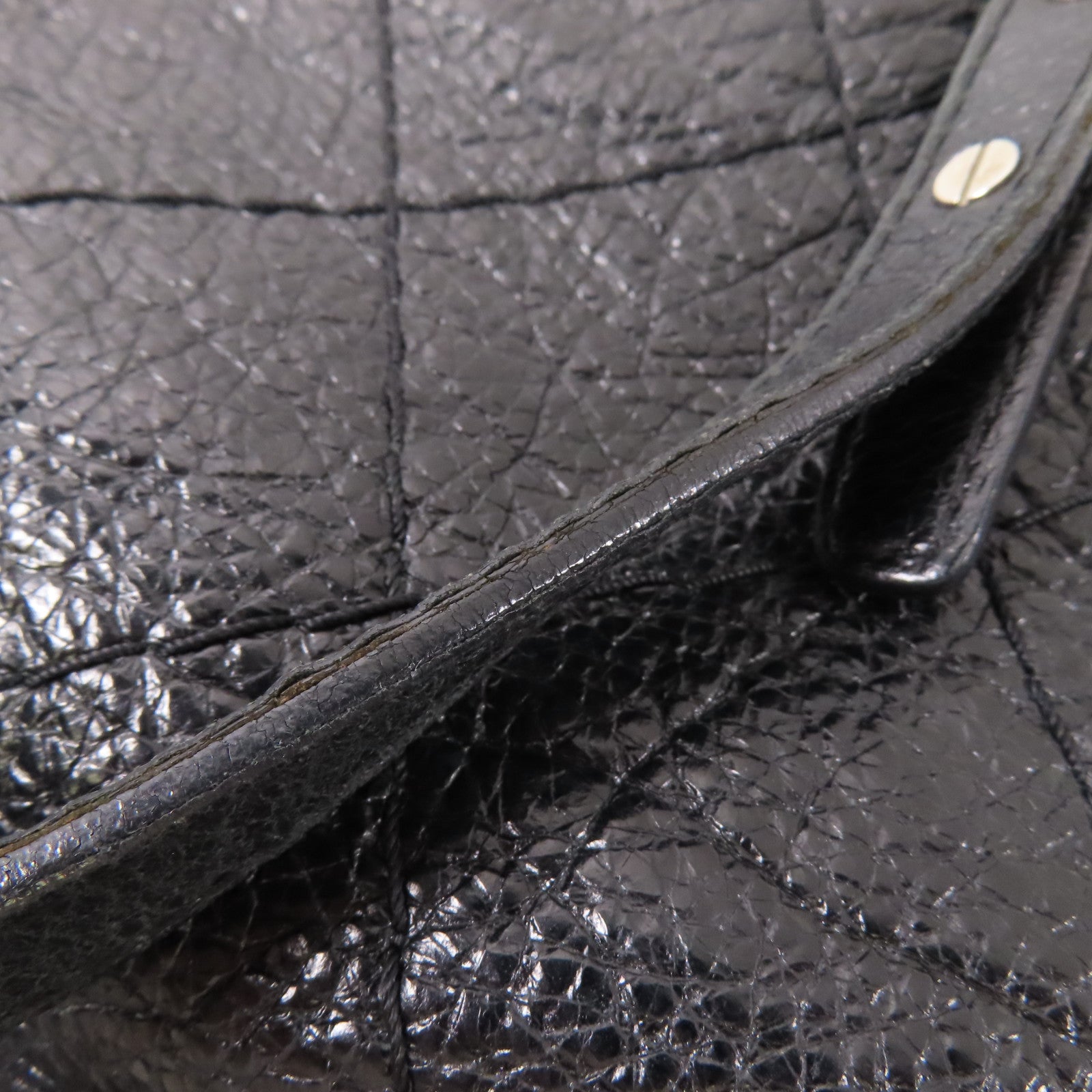 CHANEL 牛皮皮革Shoulder Bag銀扣肩背袋