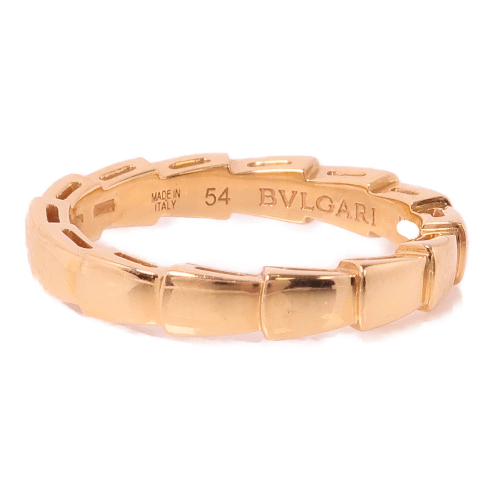 BVLGARI 18K玫瑰金Serpenti Ring戒指Bvlgari#54/US#6.75