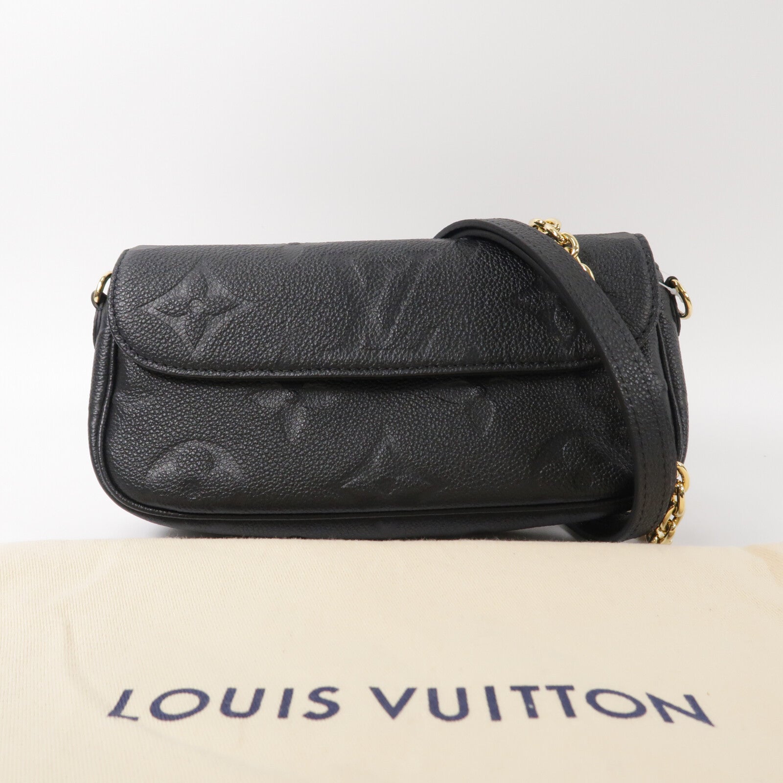 LOUIS VUITTON Monogram Empreinte Wallet On Chain Ivy鏈帶手挽肩背兩用袋