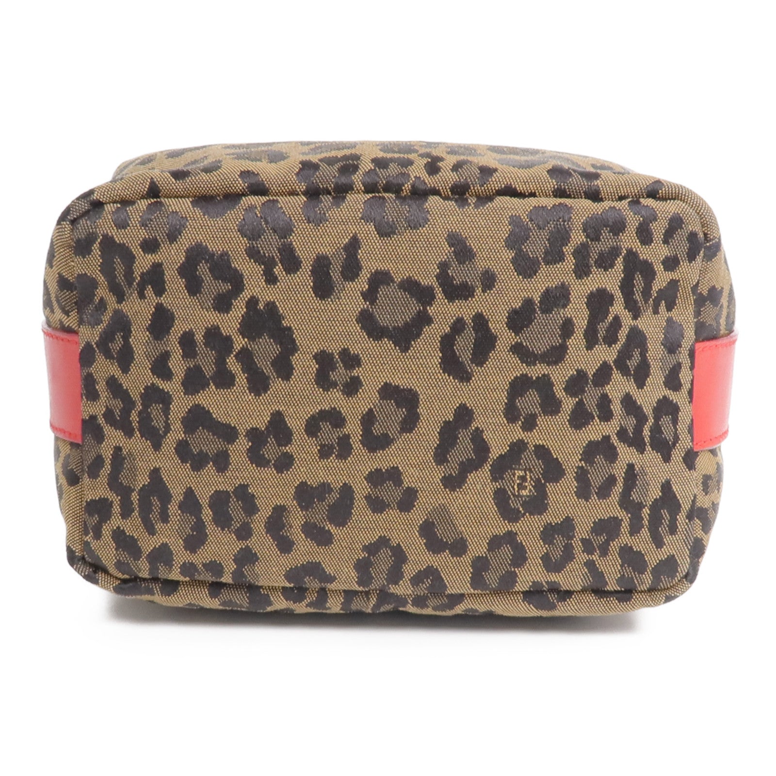 FENDI 帆布/皮革Cosmetic Pouch金扣化妝袋