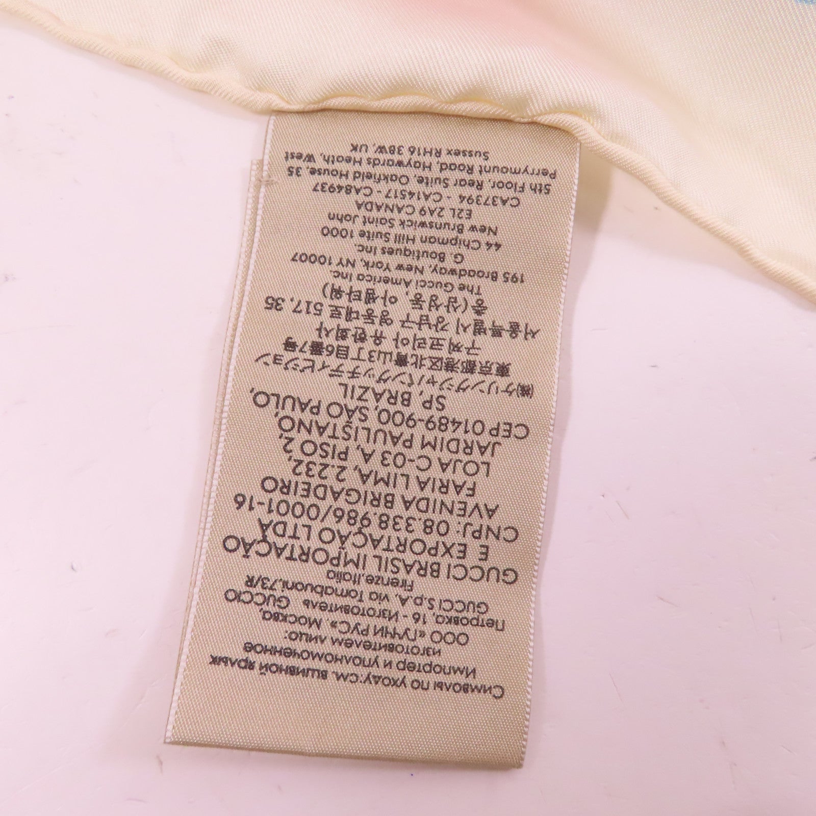 GUCCI 絲質Guccissimo Scarf 90x90圍巾米色