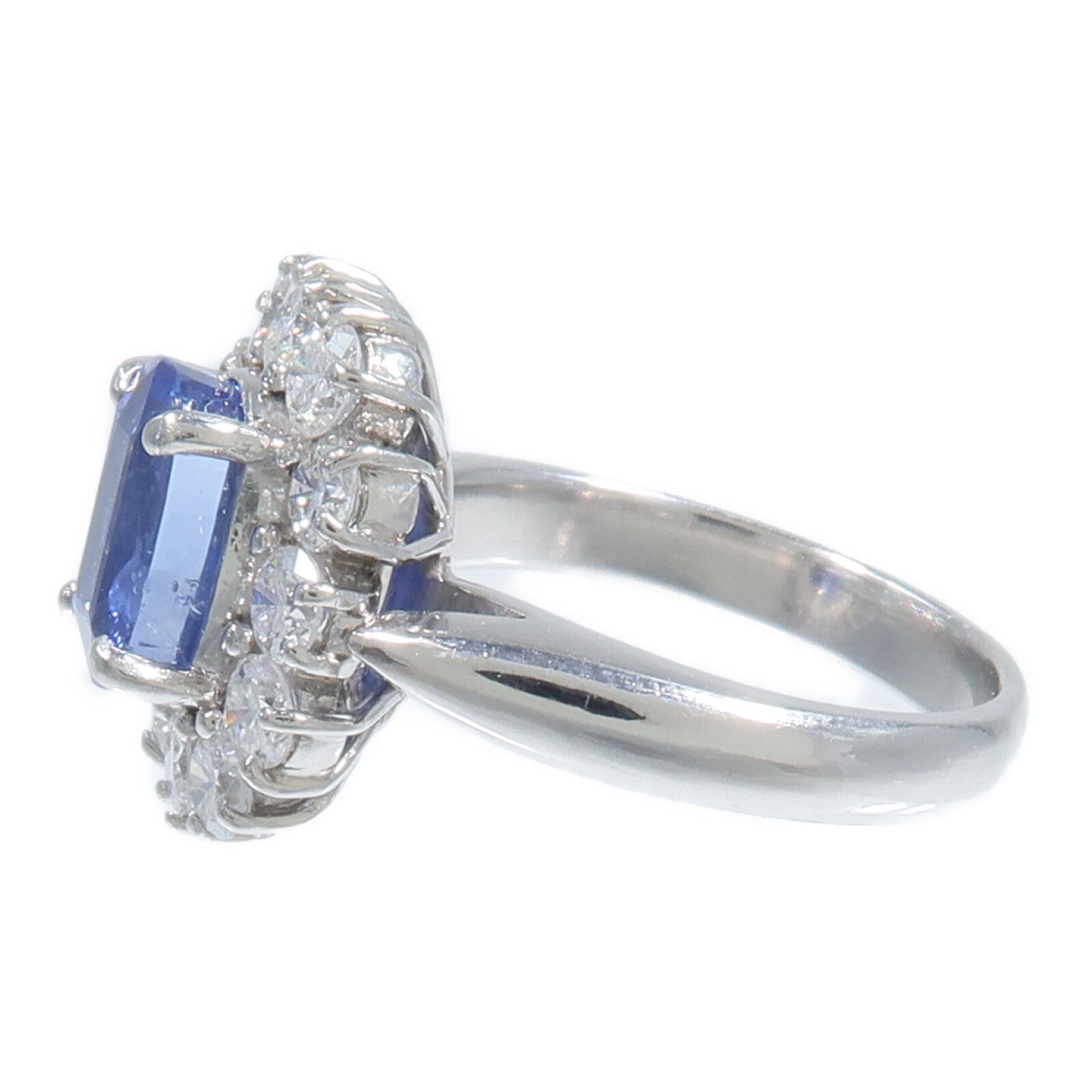 JEWELRY PT900鉑金Sapphire Diamond Ring藍寶石/鑽石戒指