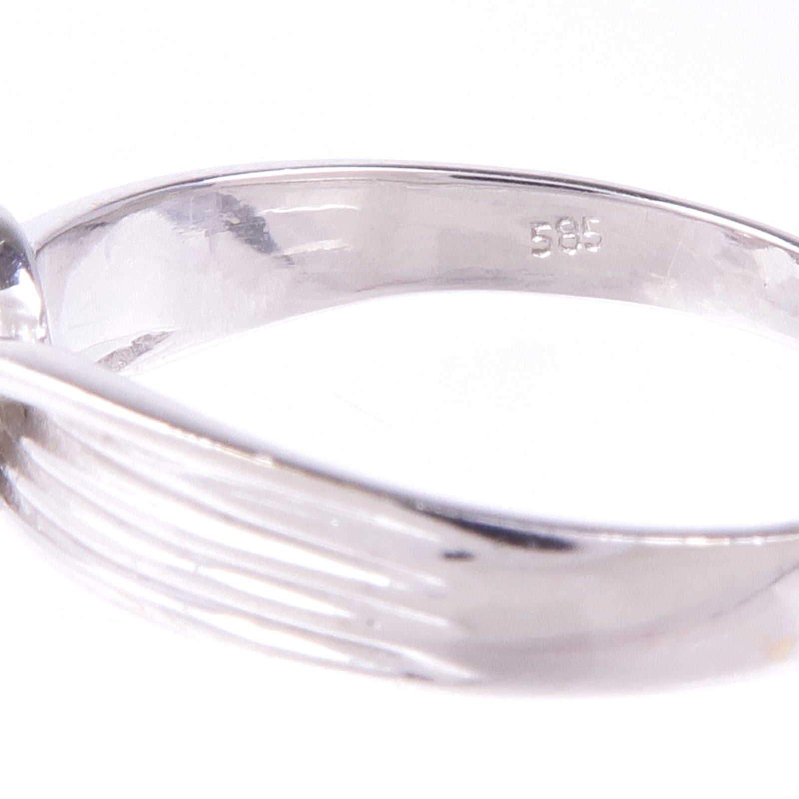 JEWELRY 14K白金Diamond Ring鑽石戒指US#7.75