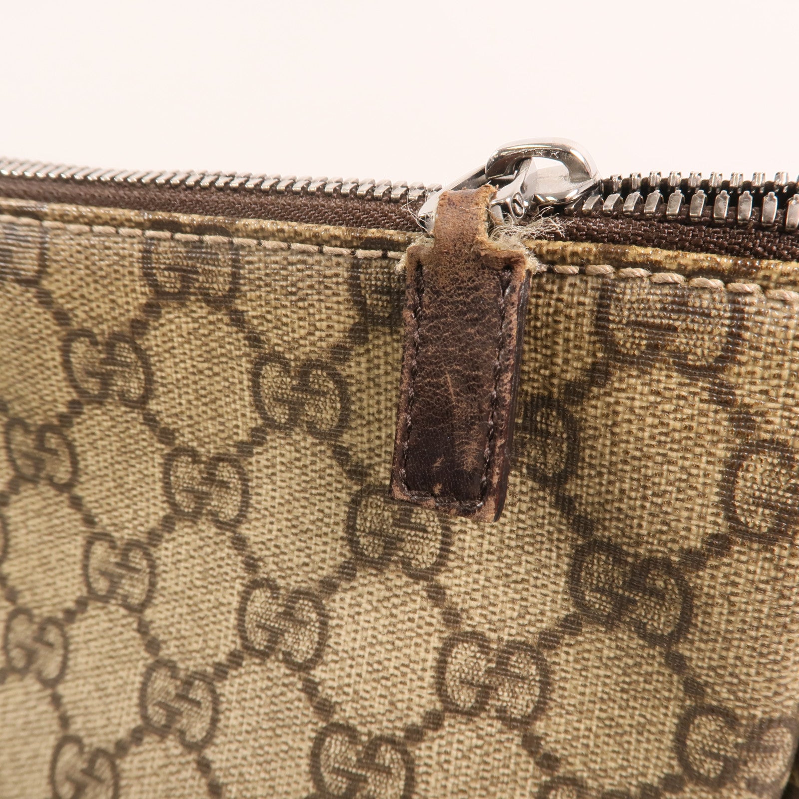 GUCCI GG帆布Shoulder Bag銀扣肩背袋