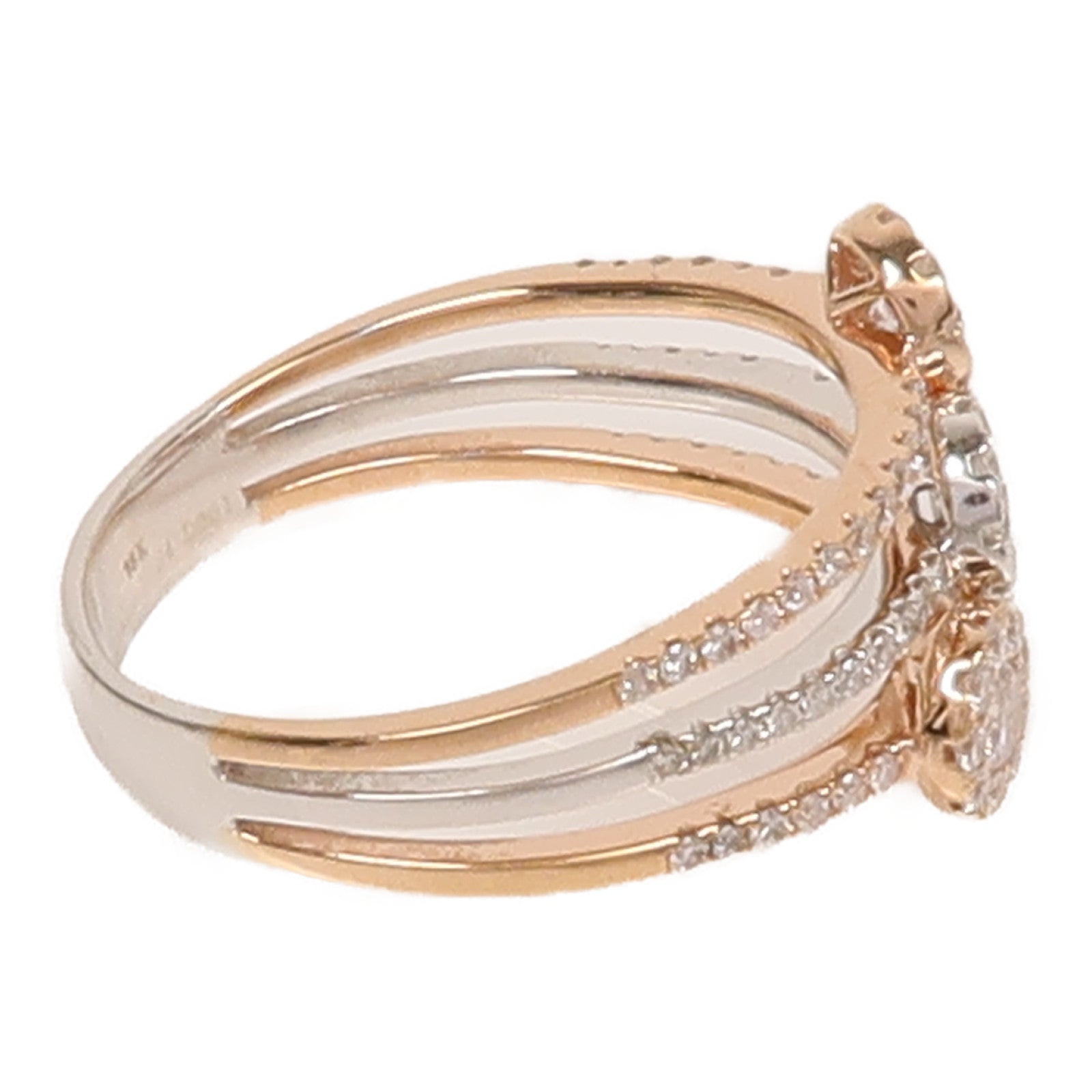 JEWELRY 18K白金/玫瑰金Diamond Ring鑽石戒指US#9.25
