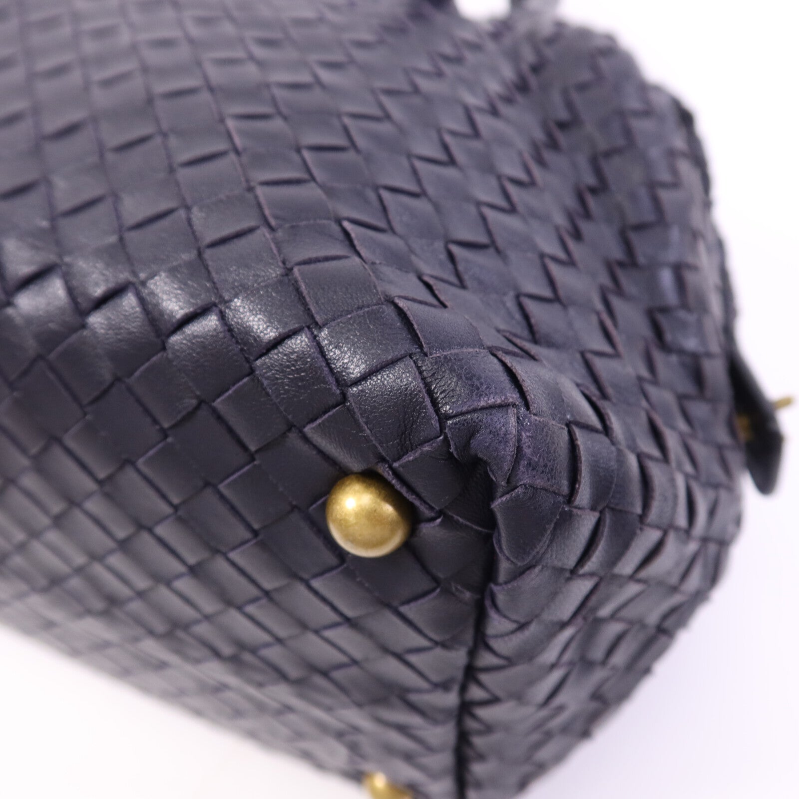 BOTTEGA VENETA 織紋皮革Shoulder Bag金扣肩背袋