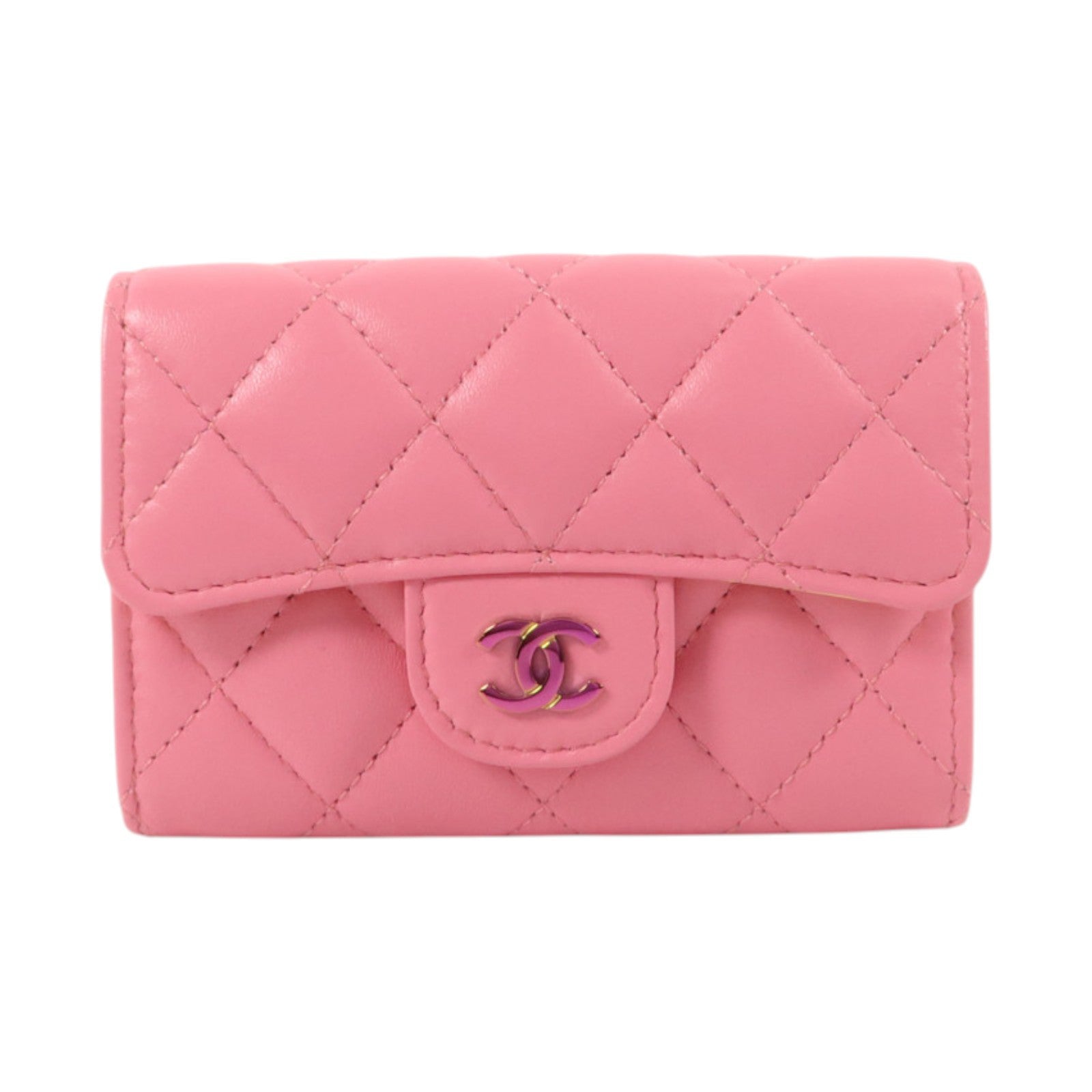 CHANEL 羊皮皮革Card Case金扣卡片套