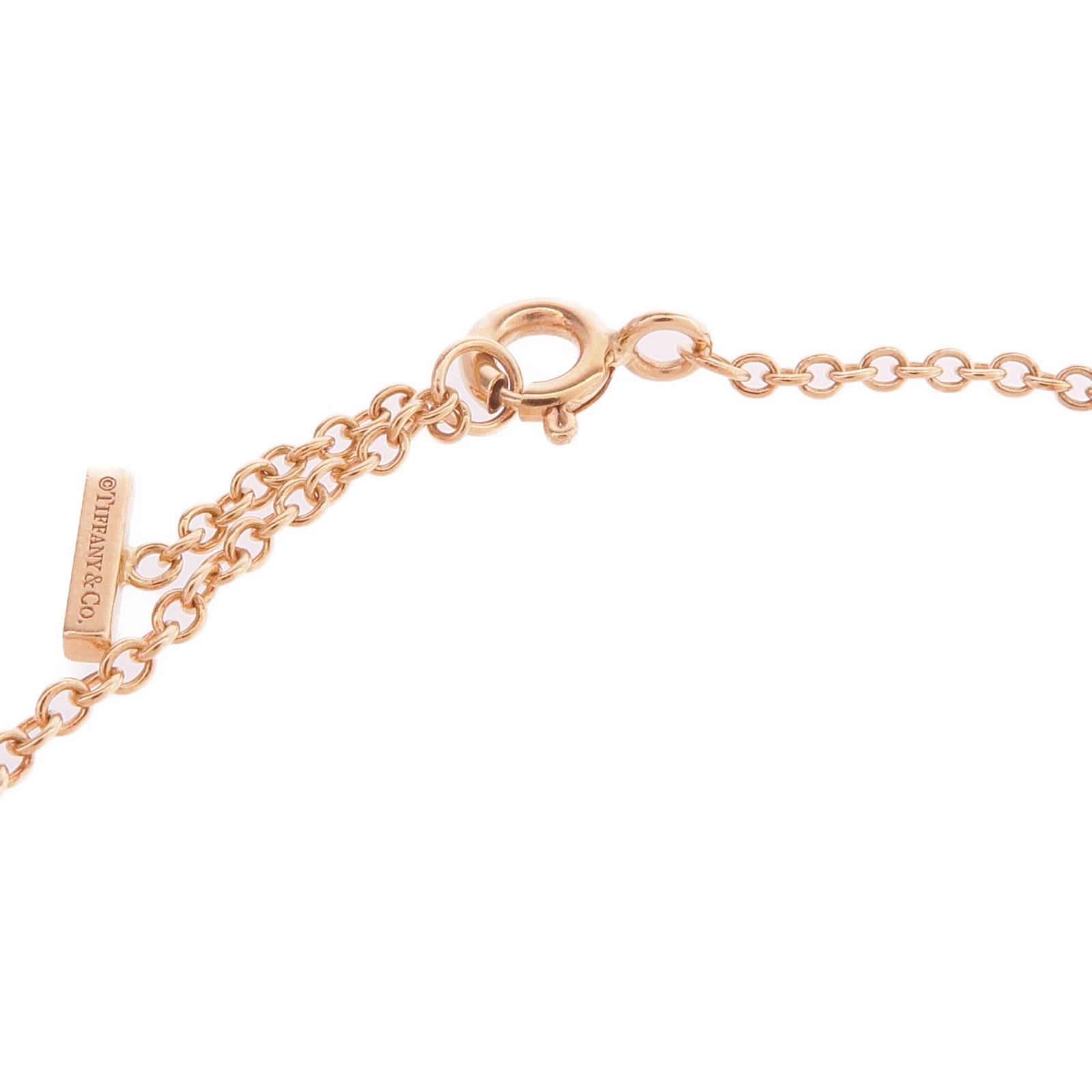 TIFFANY＆CO 18K玫瑰金T Smile Bracelet手鏈