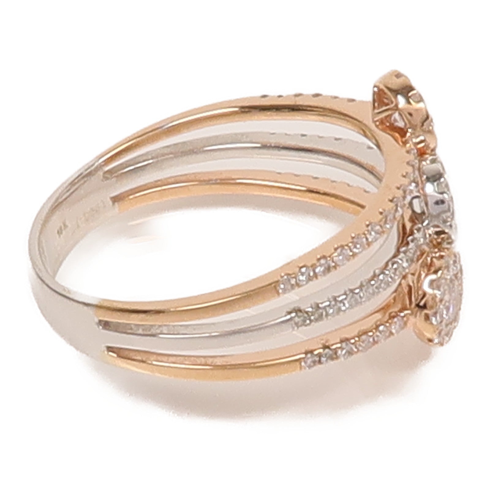 JEWELRY 18K白金/玫瑰金Diamond Ring鑽石戒指US#9.25