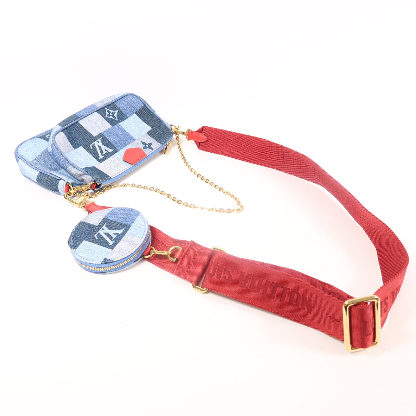 LOUIS VUITTON Monogram Denim Multi Pochette Accessoires肩背袋