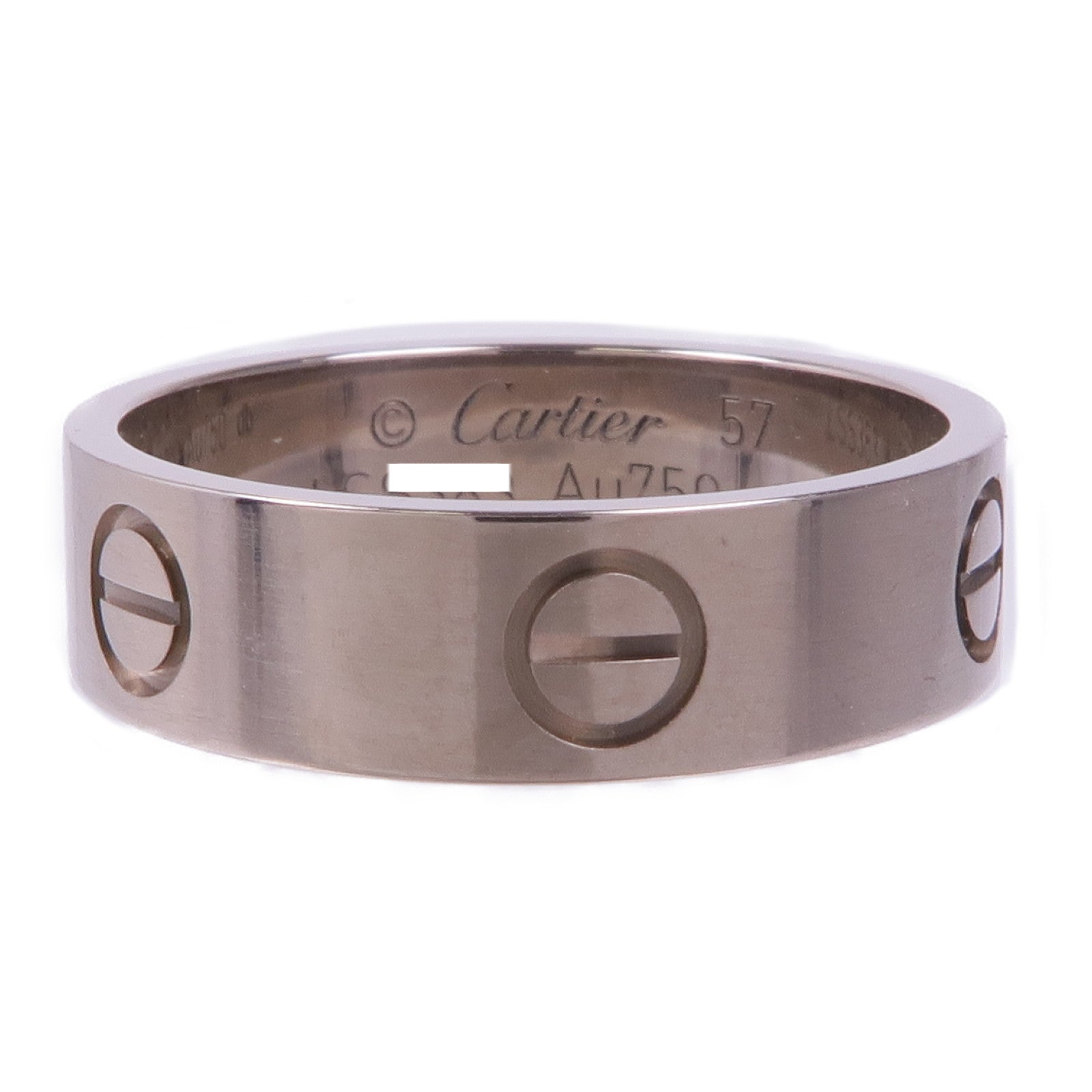 CARTIER 18K白金Love Ring戒指Cartier#57/US#8