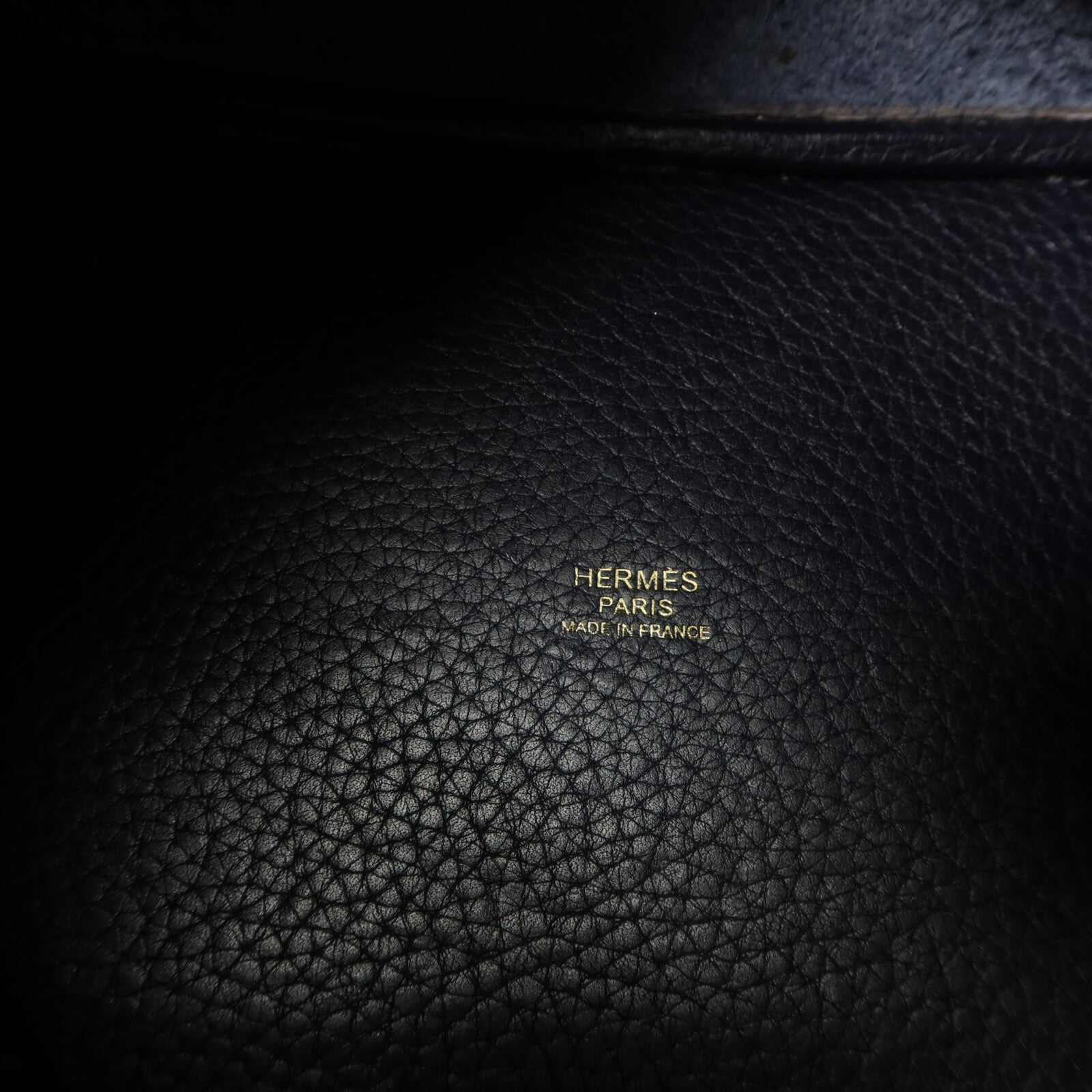 HERMES Clemence/Swift皮革Picotin PM手挽袋Bleu Indigo/Orange